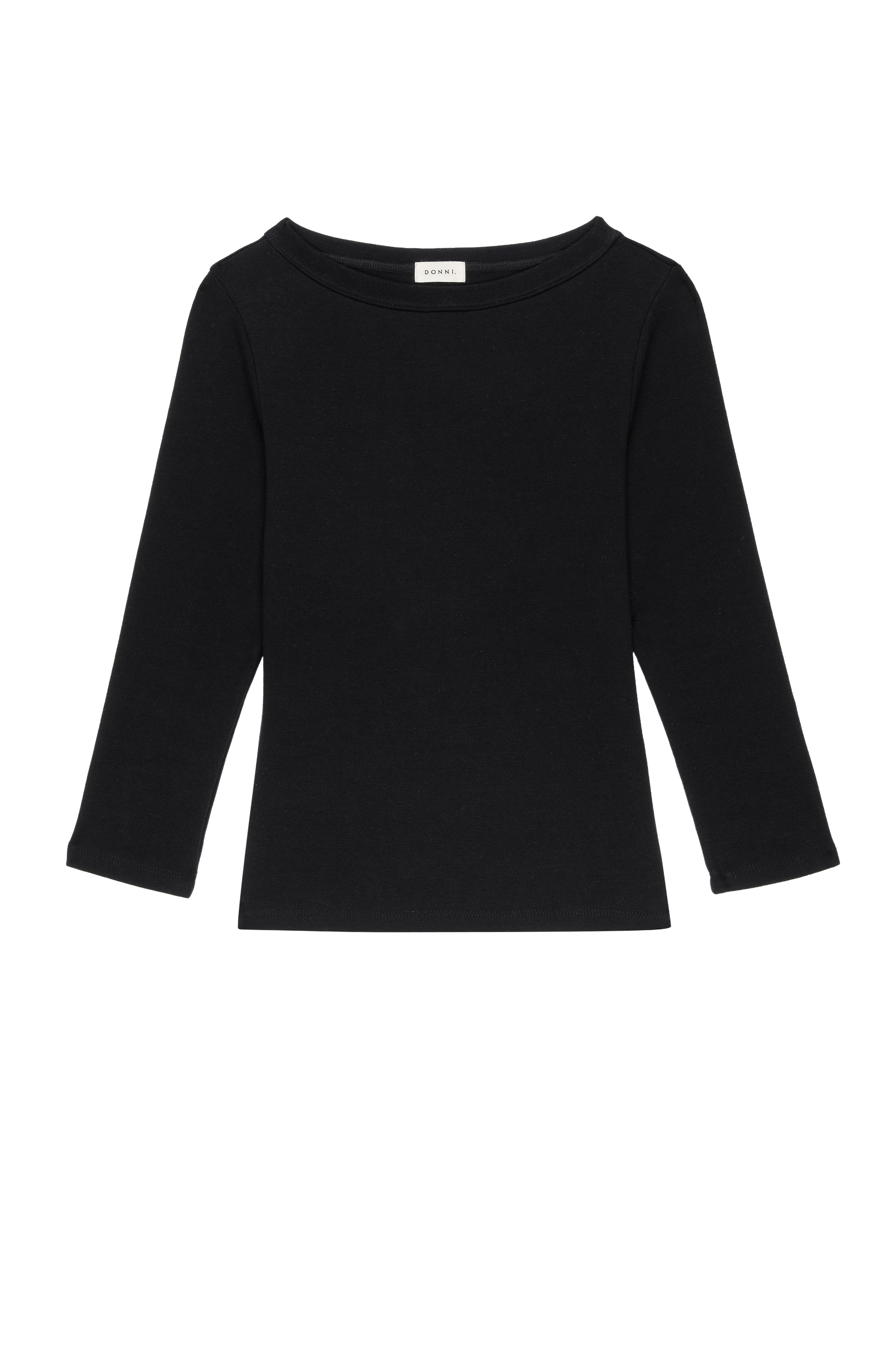 DONNI The Baby Rib Boat Neck - Jet