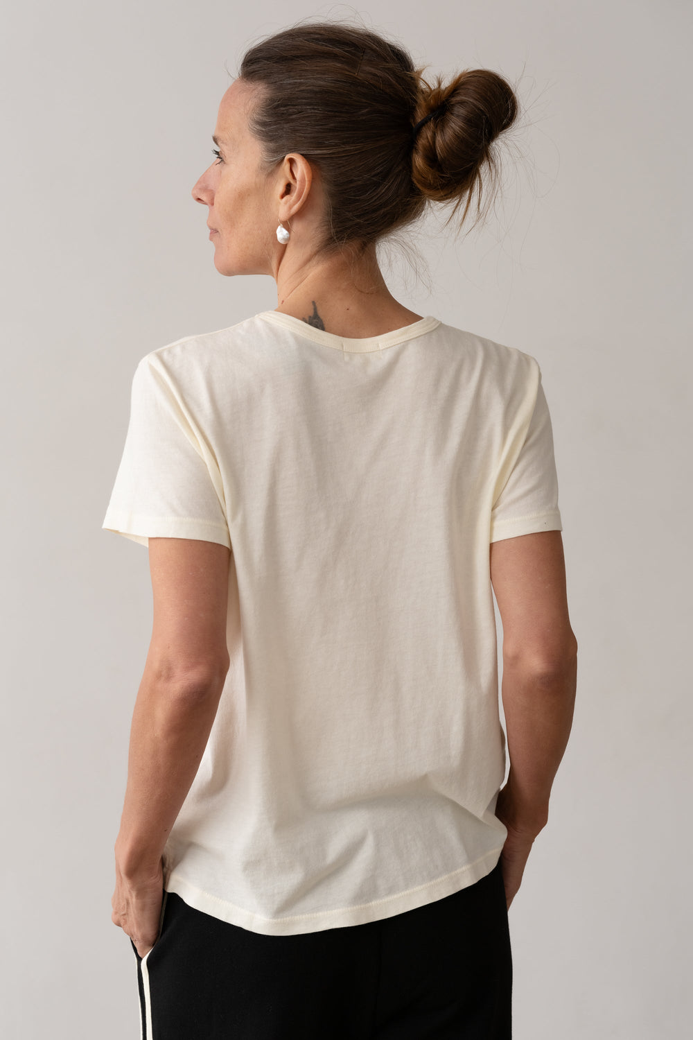 DONNI Creme Jersey Tee - Creme