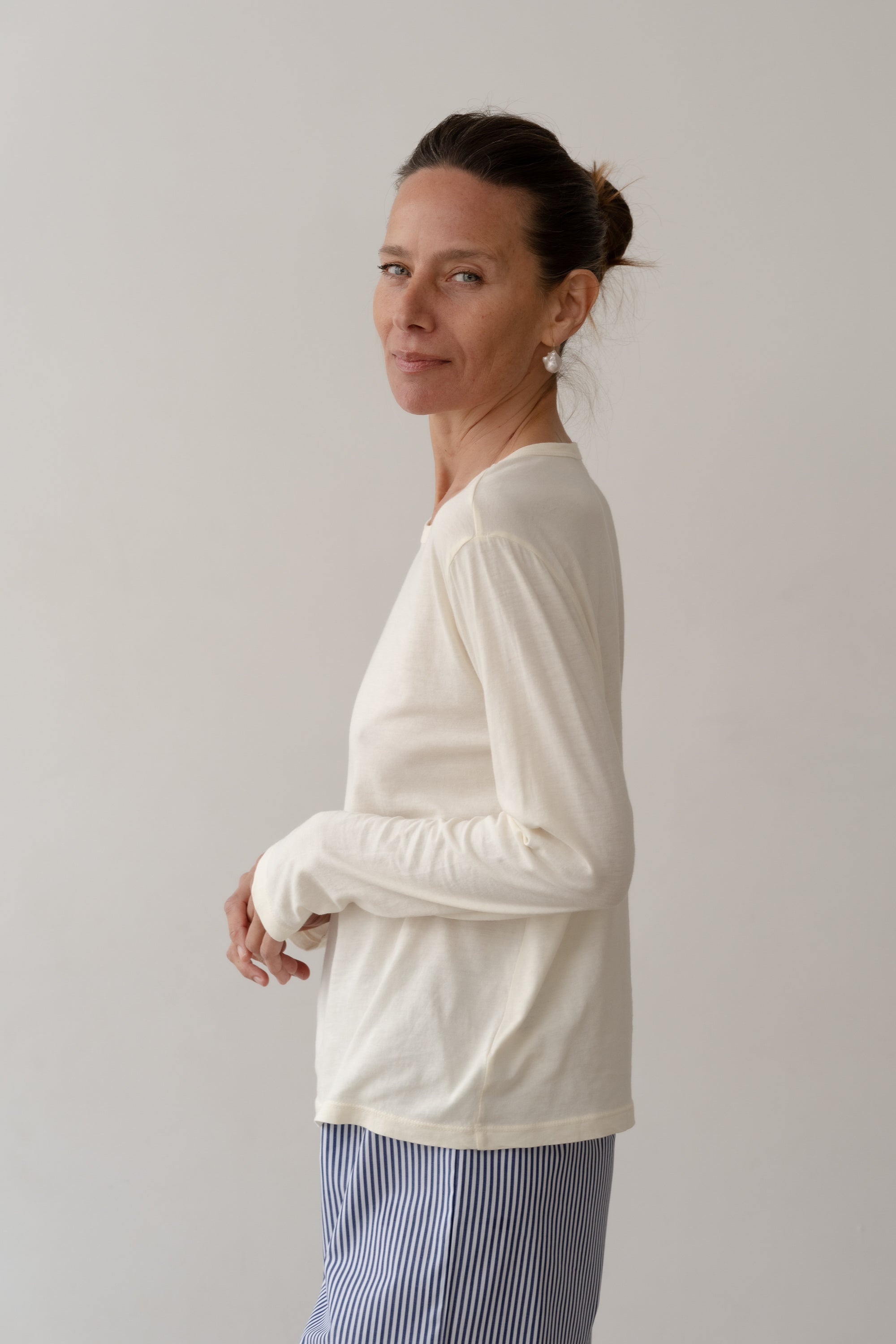 DONNI Creme Jersey Long Sleeve - Creme