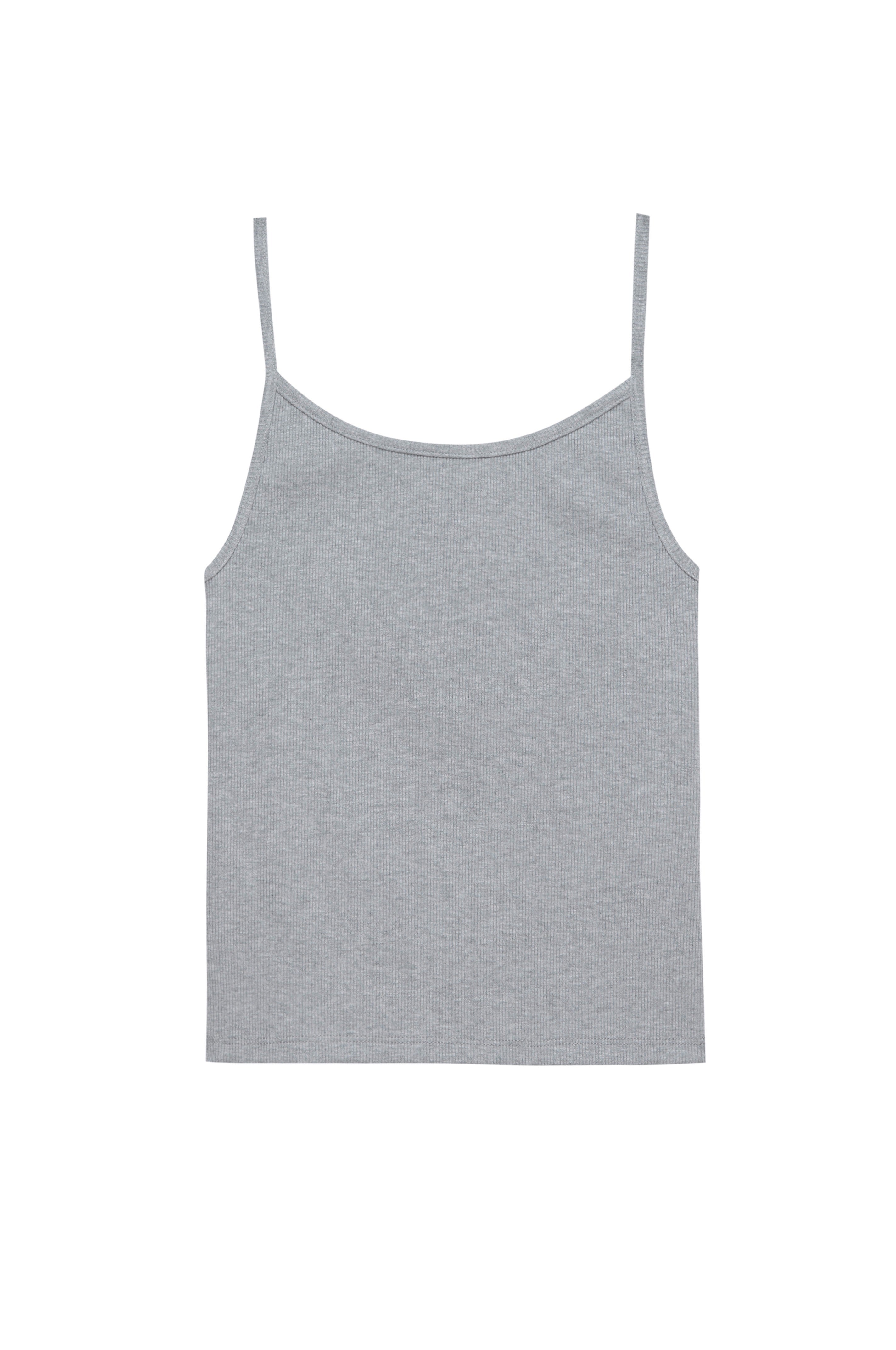 DONNI The Rib Spaghetti Tank - Heather Grey