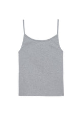 DONNI The Rib Spaghetti Tank - Heather Grey