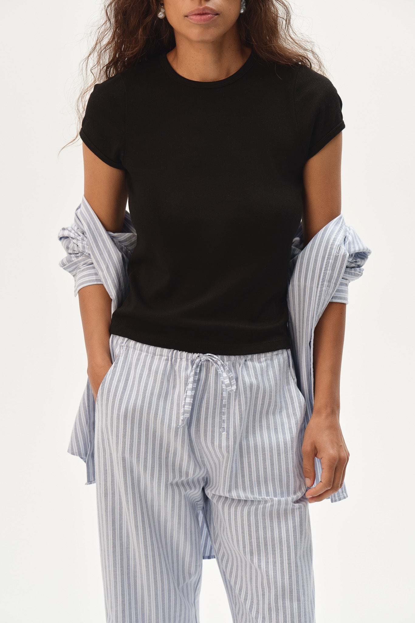 DONNI The Baby Rib Baby Tee - Jet