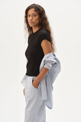 DONNI The Baby Rib Baby Tee - Jet