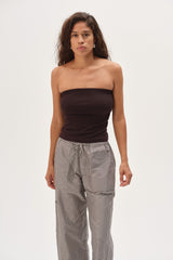 DONNI The Baby Rib Tube Top - Espresso