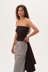 DONNI The Baby Rib Tube Top - Espresso