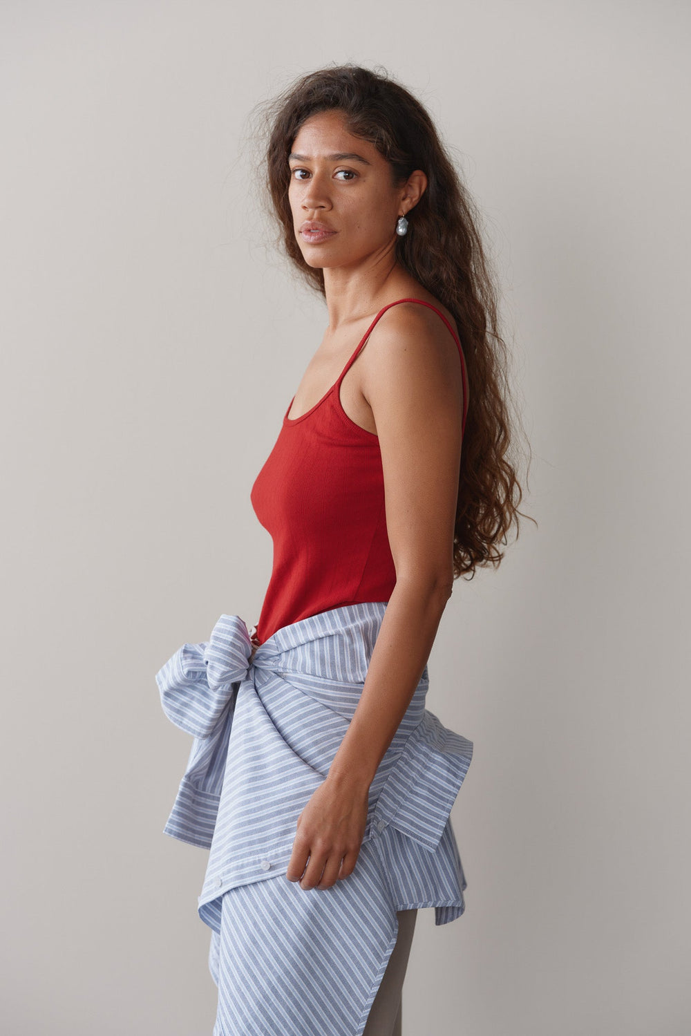 DONNI The Pointelle Cami Tank - Bell-Pepper