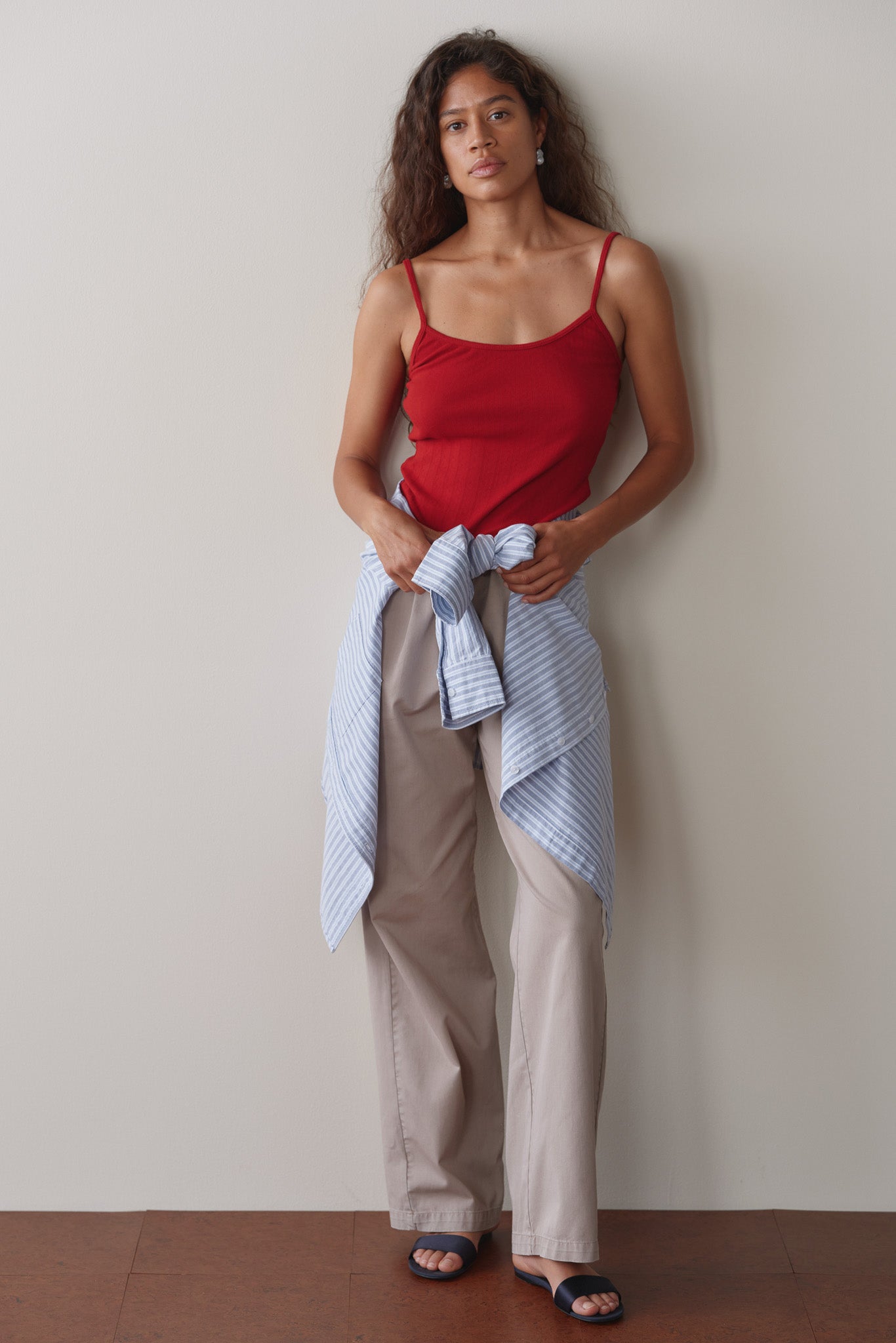 DONNI The Pointelle Cami Tank - Bell-Pepper