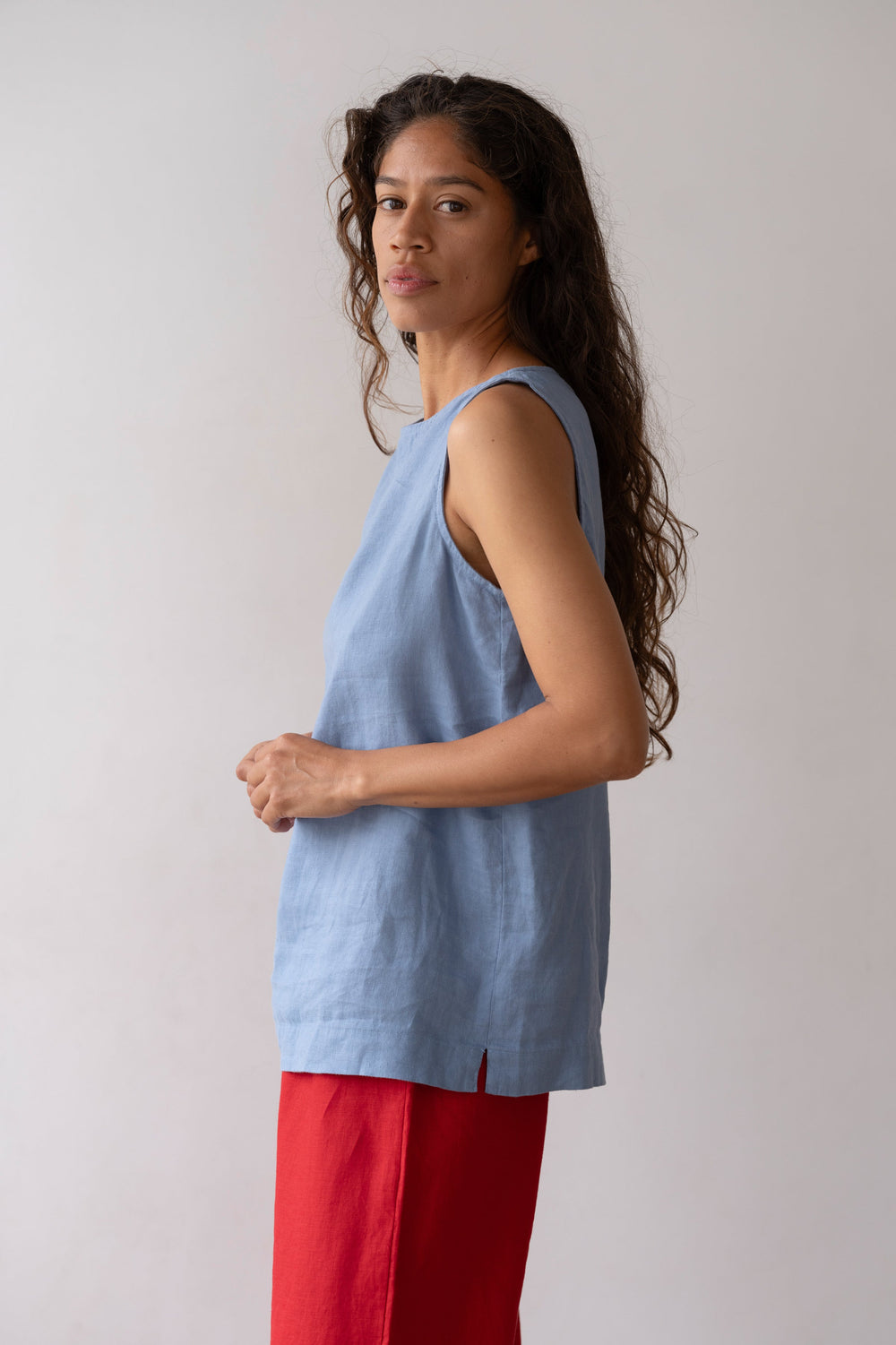DONNI The Linen Shell - Cornflower