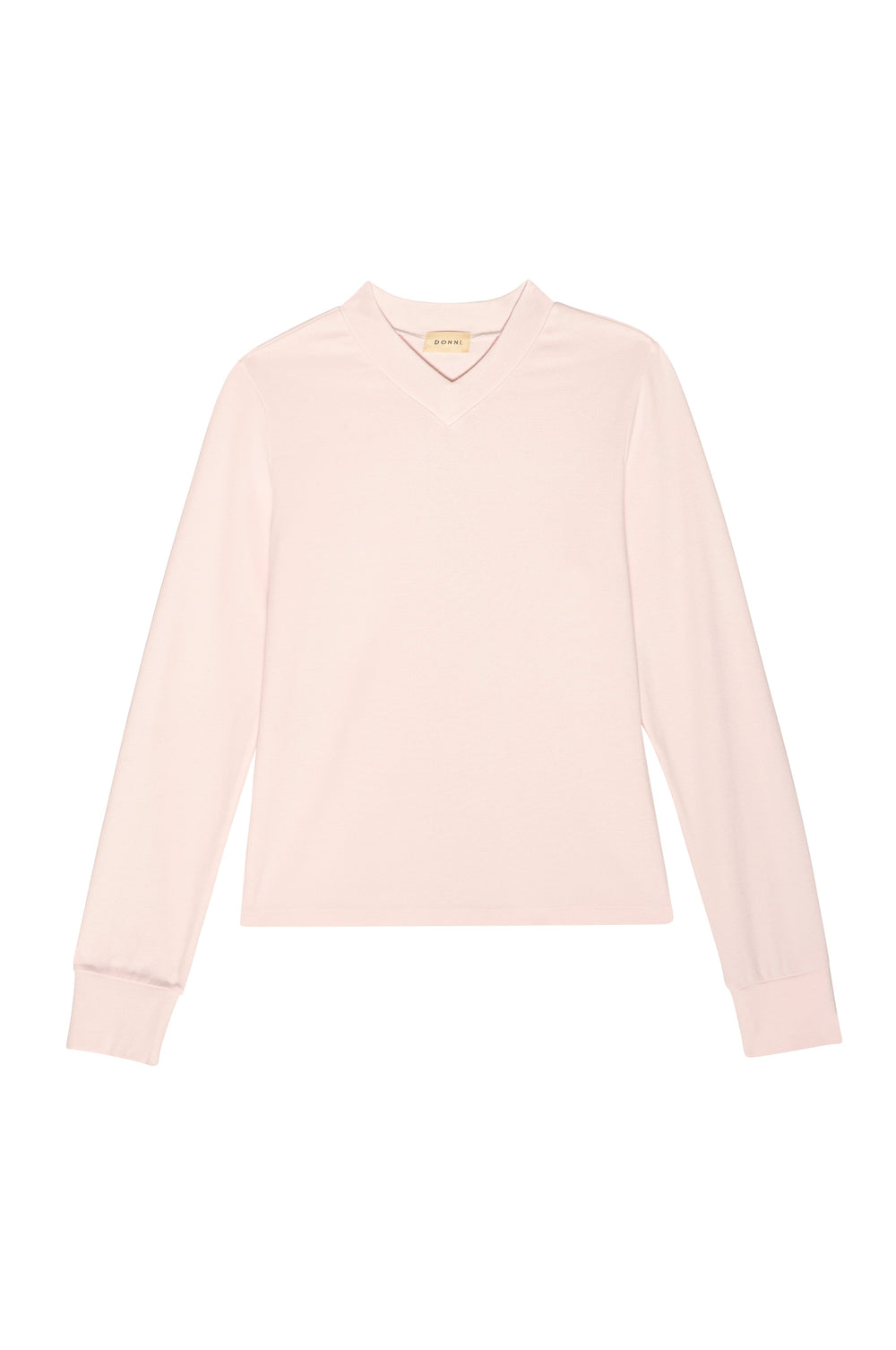 DONNI The Baby Rib V-Neck Long Sleeve - Ballerina