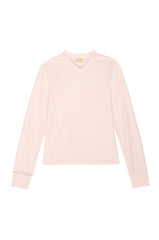 DONNI The Baby Rib V-Neck Long Sleeve - Ballerina