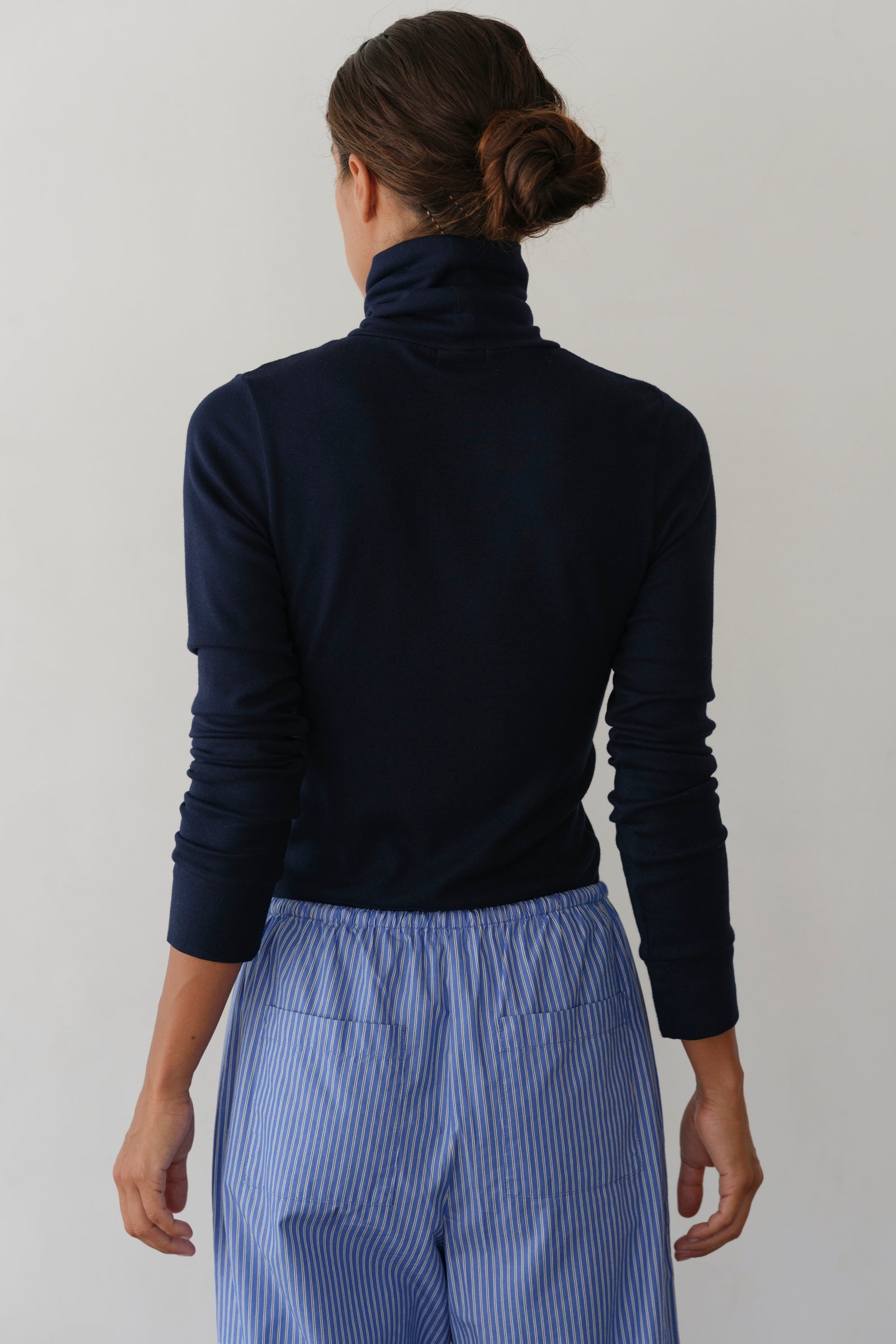 DONNI The Baby Rib Turtleneck - Navy