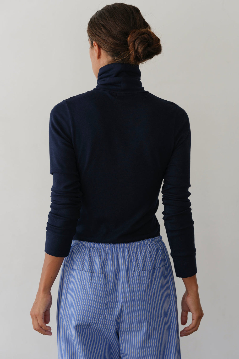 DONNI The Baby Rib Turtleneck - Navy