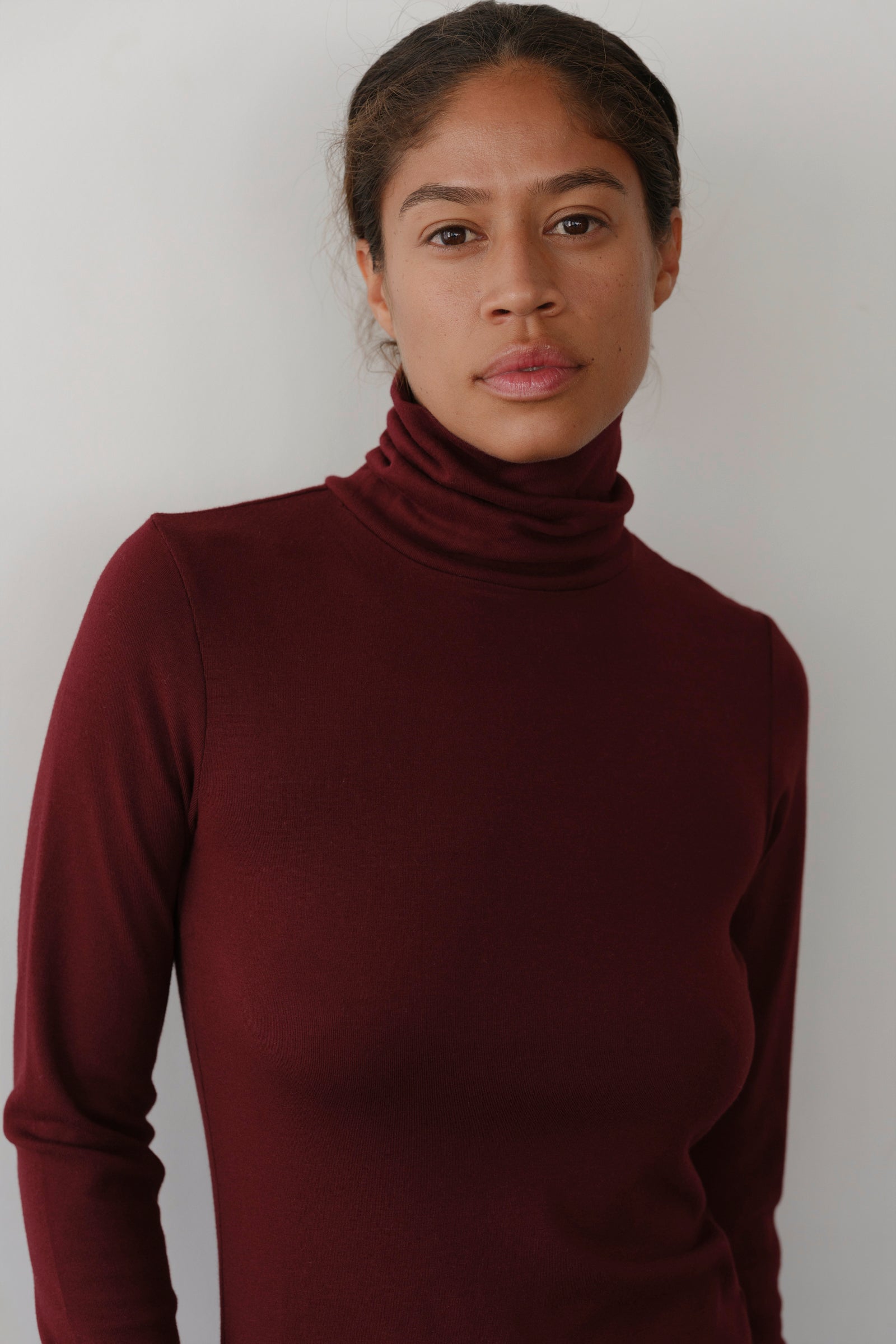 DONNI The Baby Rib Turtleneck - Oxblood