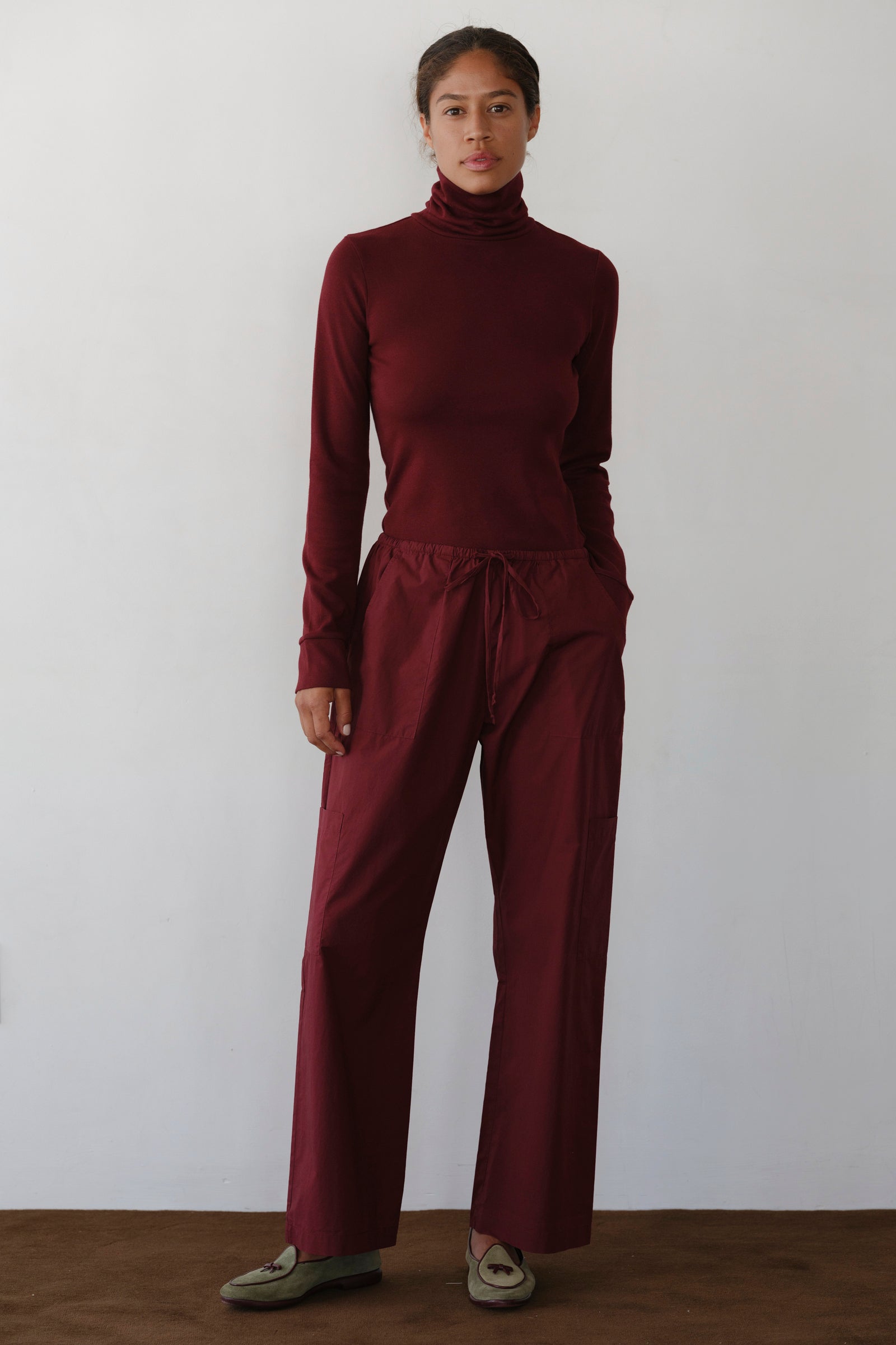 DONNI The Baby Rib Turtleneck - Oxblood