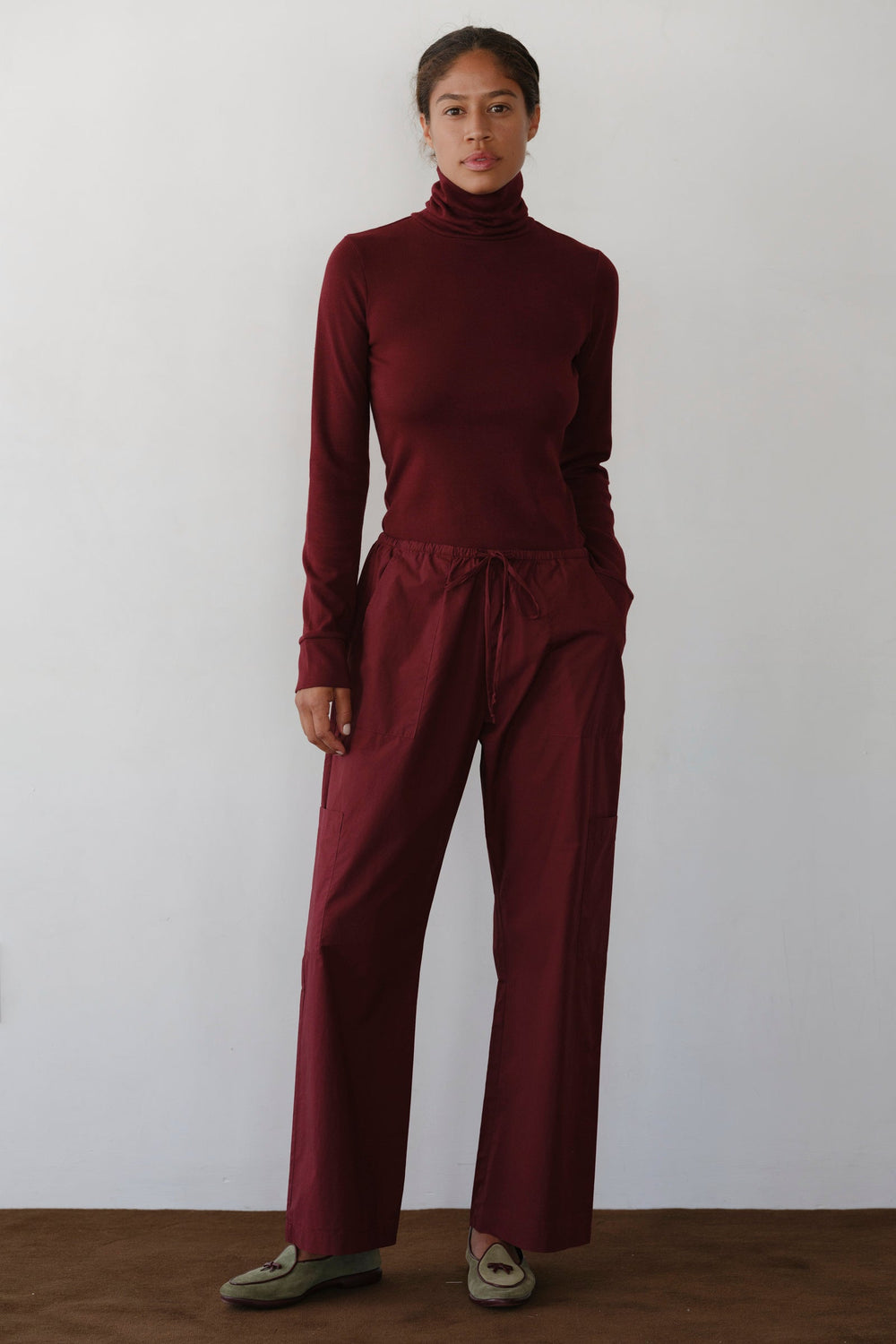 DONNI The Baby Rib Turtleneck - Oxblood
