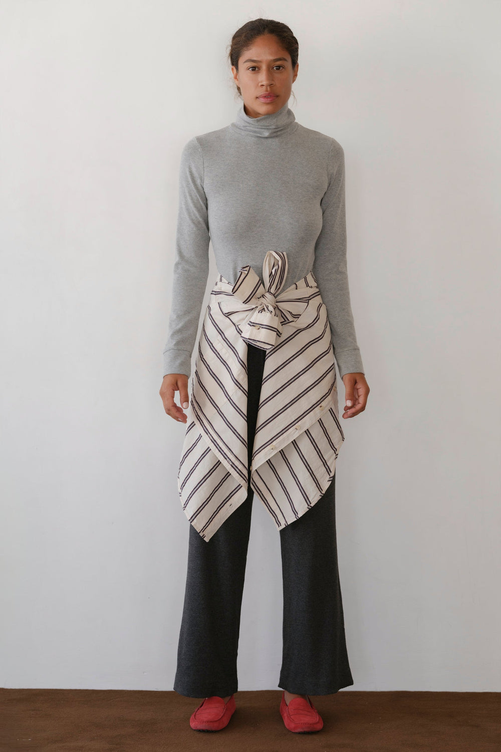 DONNI The Baby Rib Turtleneck - Heather-Grey