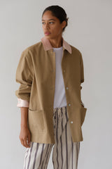 DONNI The Chino Contrast Jacket - Khaki-Ballerina