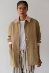 DONNI The Chino Contrast Jacket - Khaki-Ballerina