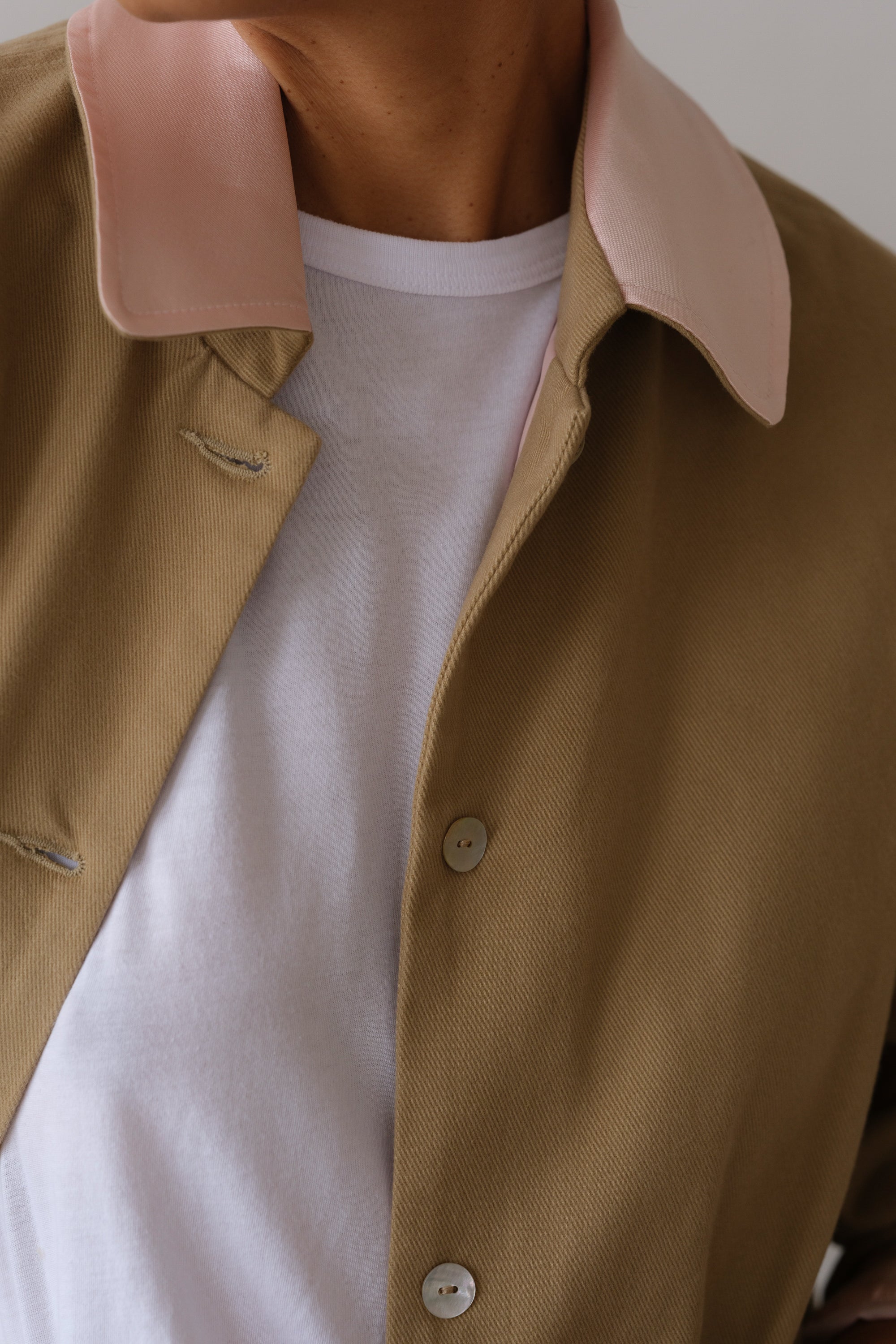 DONNI The Chino Contrast Jacket - Khaki-Ballerina