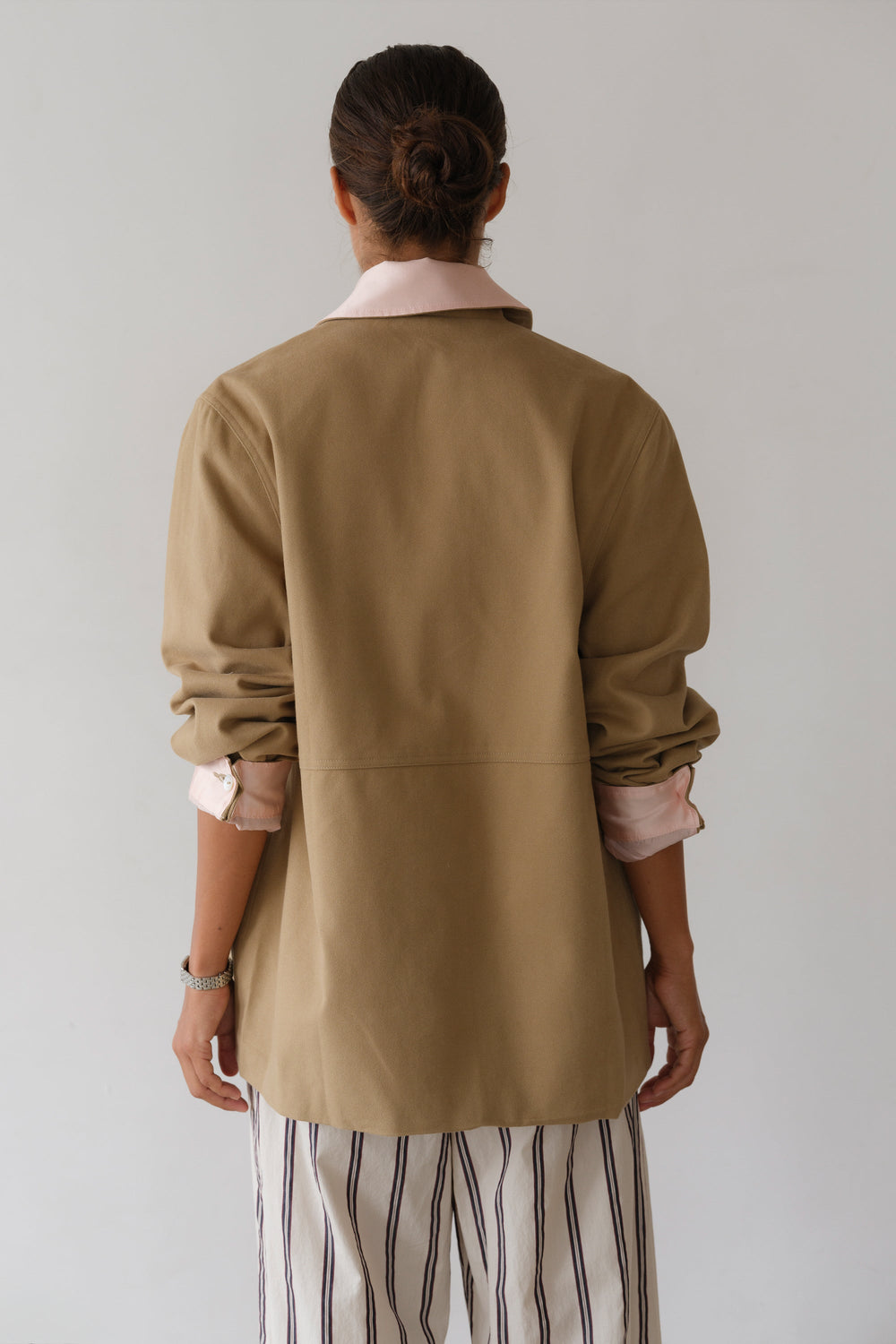 DONNI The Chino Contrast Jacket - Khaki-Ballerina