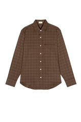 DONNI The Flannel Windowpane Shirt - Espresso