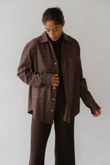 DONNI The Flannel Windowpane Shirt - Espresso