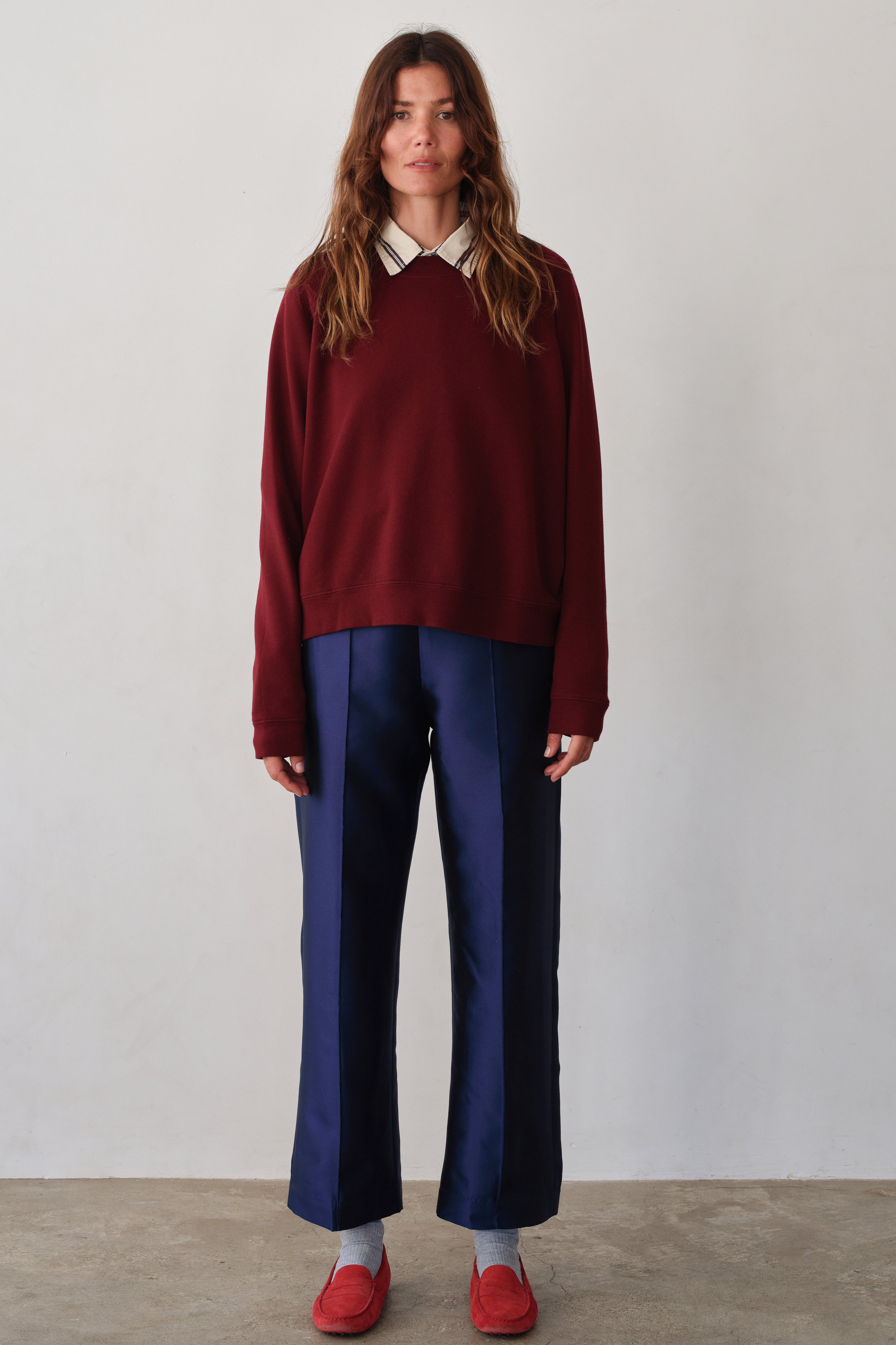 DONNI The Eco-Terry Crewneck - Oxblood