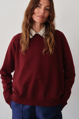 DONNI The Eco-Terry Crewneck - Oxblood