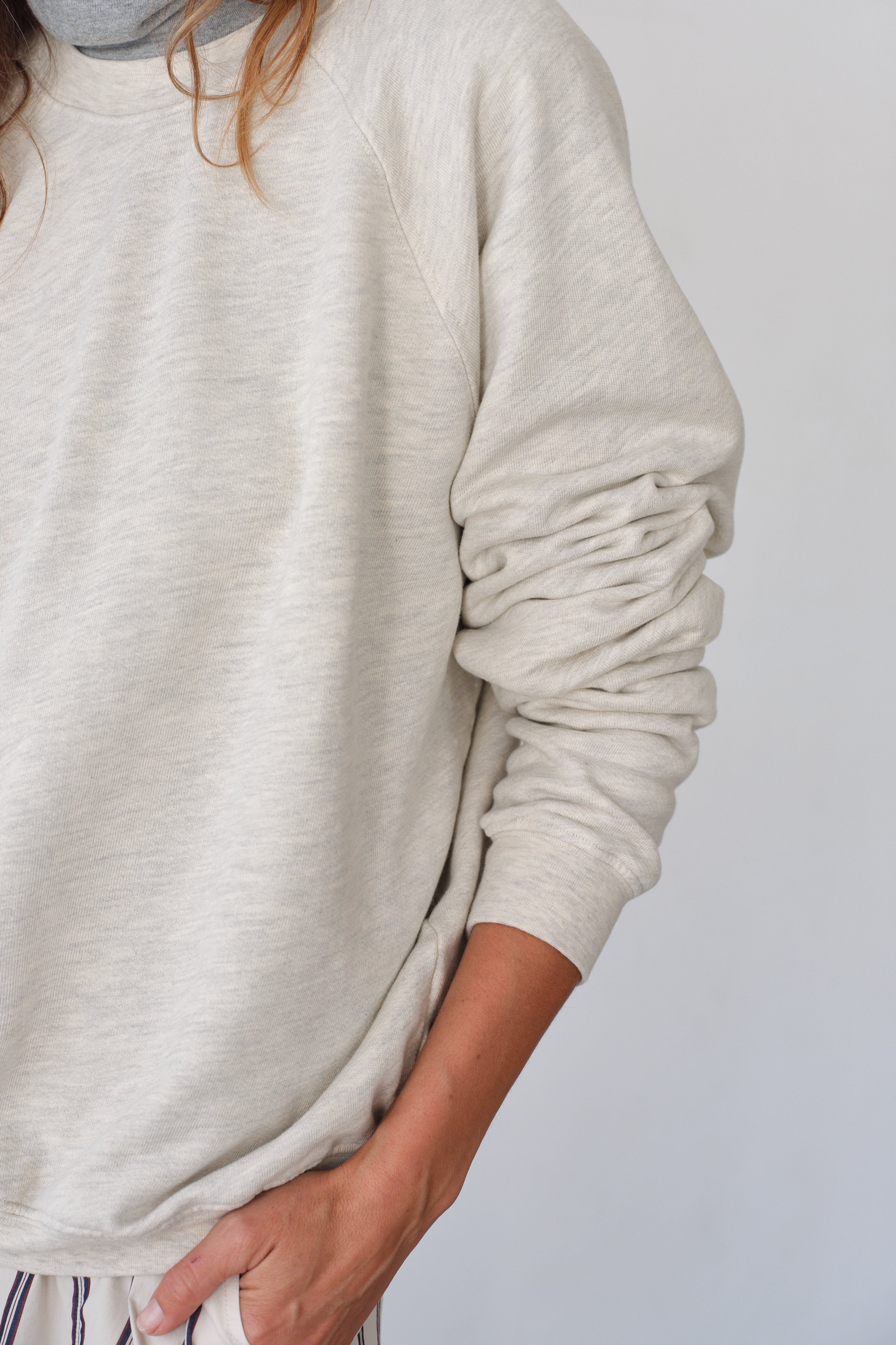 DONNI The Eco-Terry Relaxed Crewneck - Oatmeal