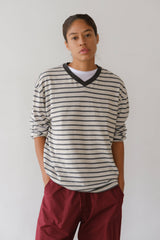 DONNI The Jersey Boyfriend V-Neck - Oatmeal