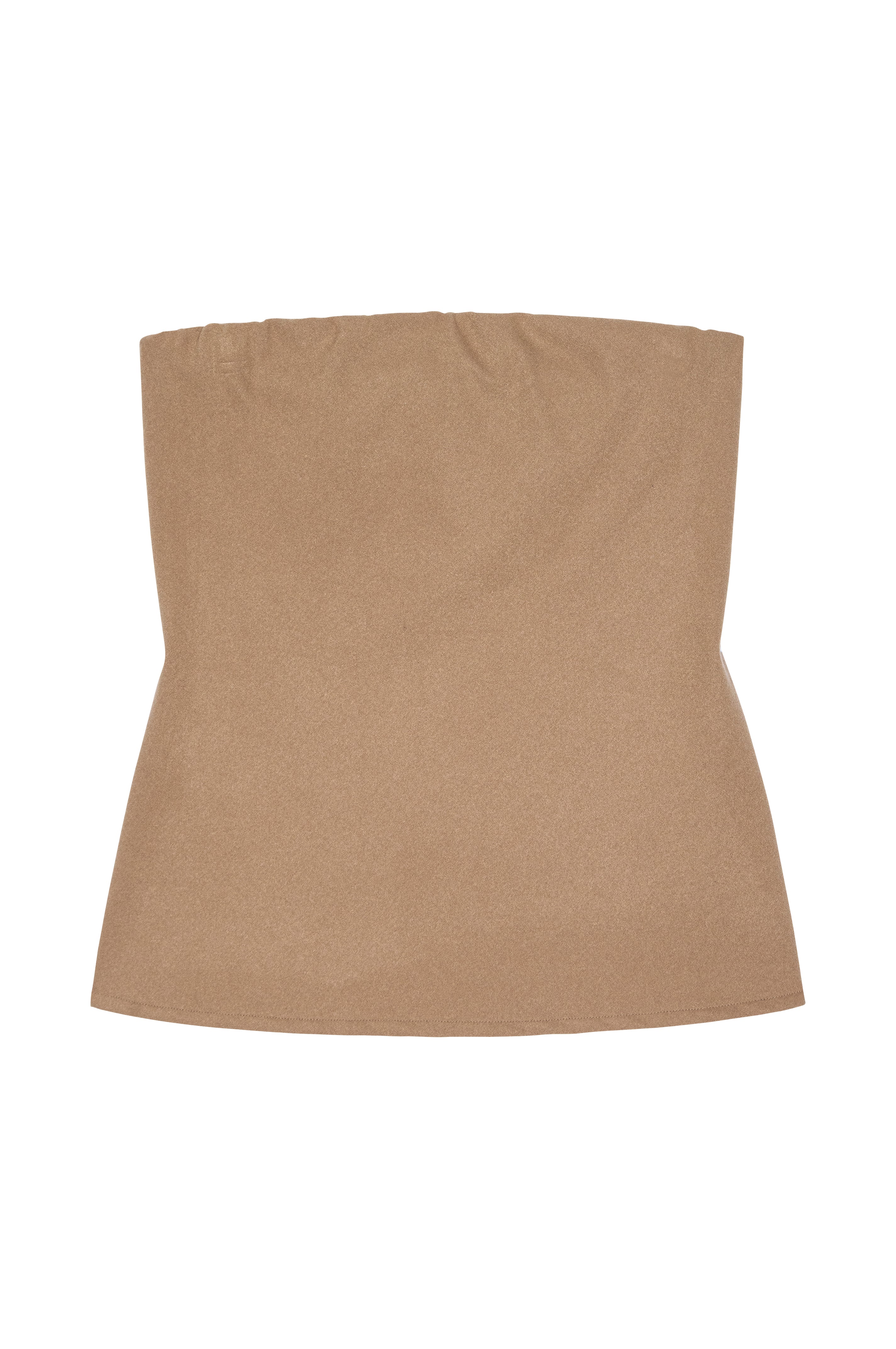 DONNI The Flannel Tube Top - Caramel