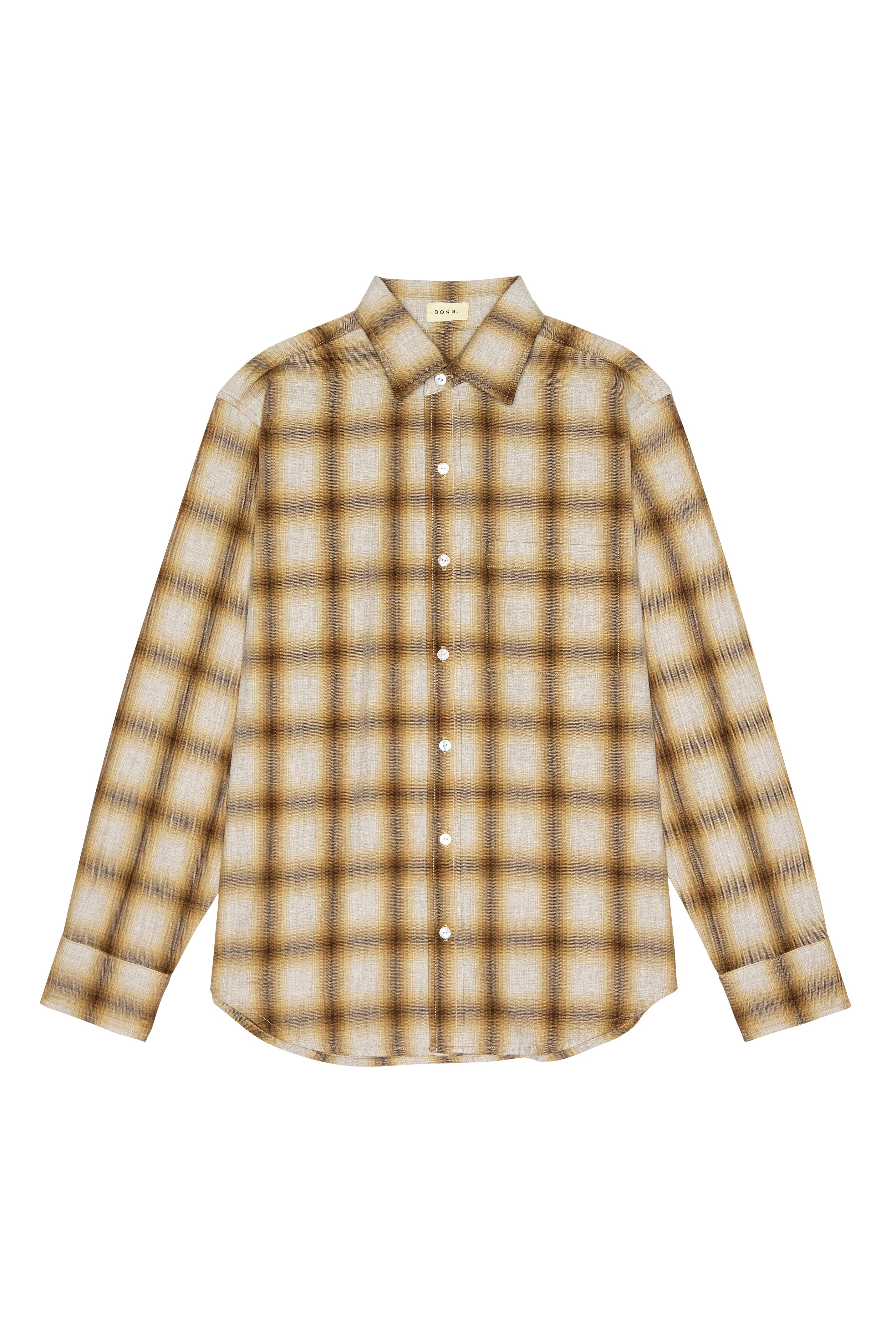 DONNI The Plaid Flannel Shirt - Caramel