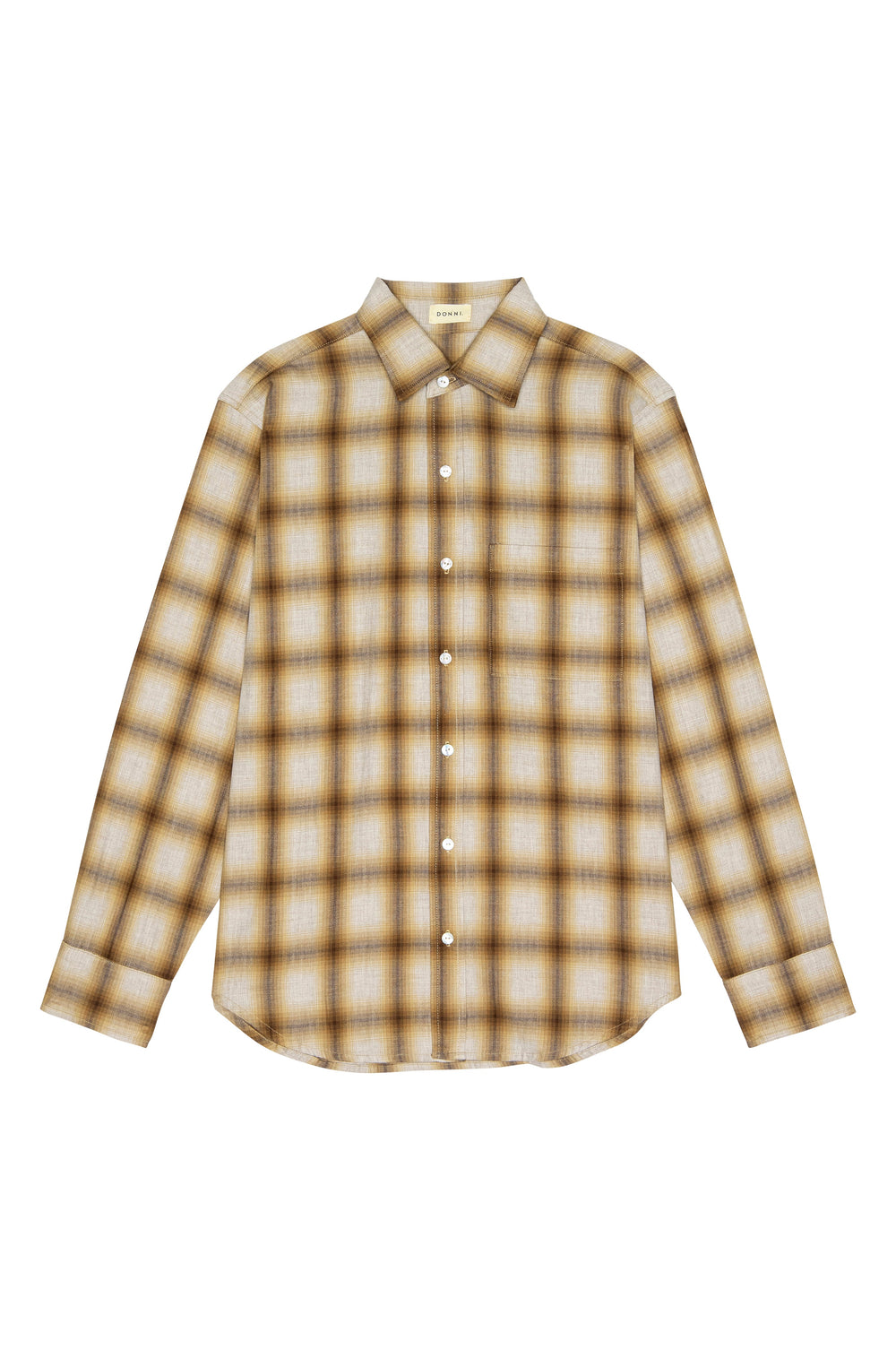 DONNI The Plaid Flannel Shirt - Caramel