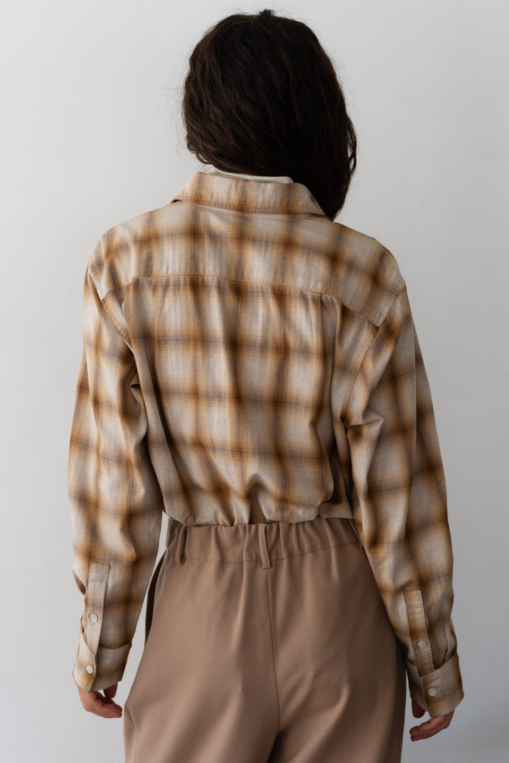 DONNI The Plaid Flannel Shirt - Caramel