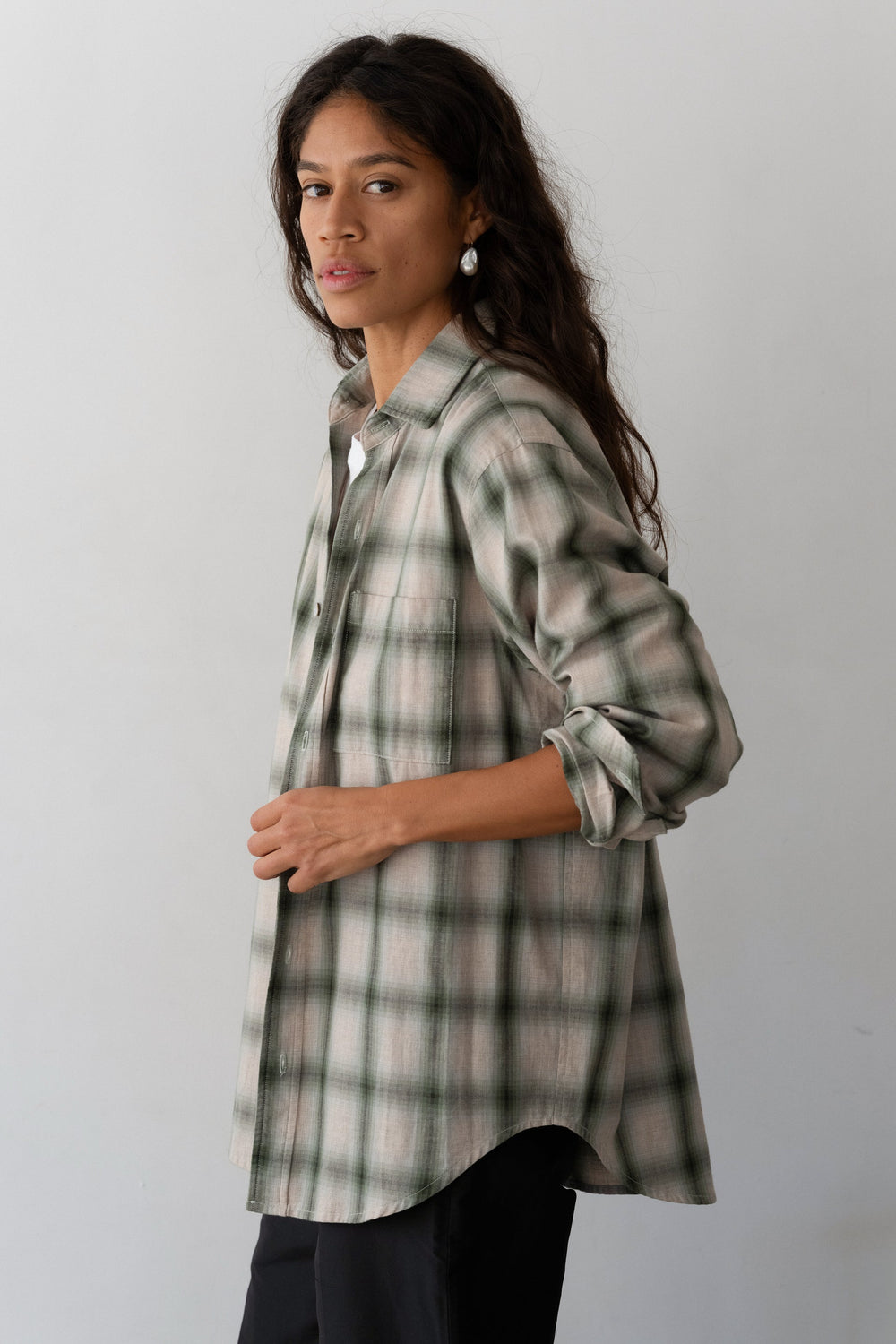 DONNI The Plaid Flannel Shirt - Oregano