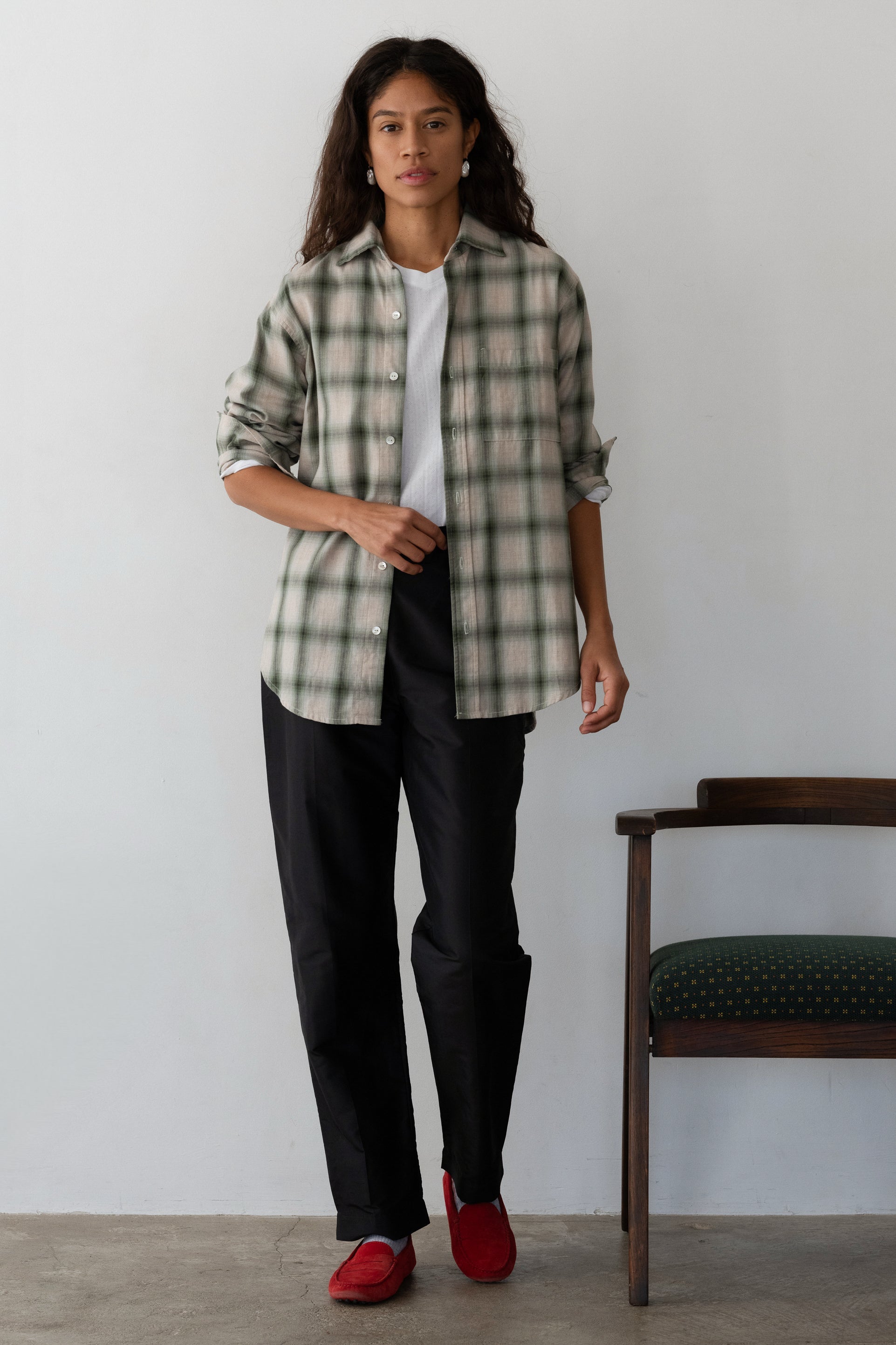 DONNI The Plaid Flannel Shirt - Oregano