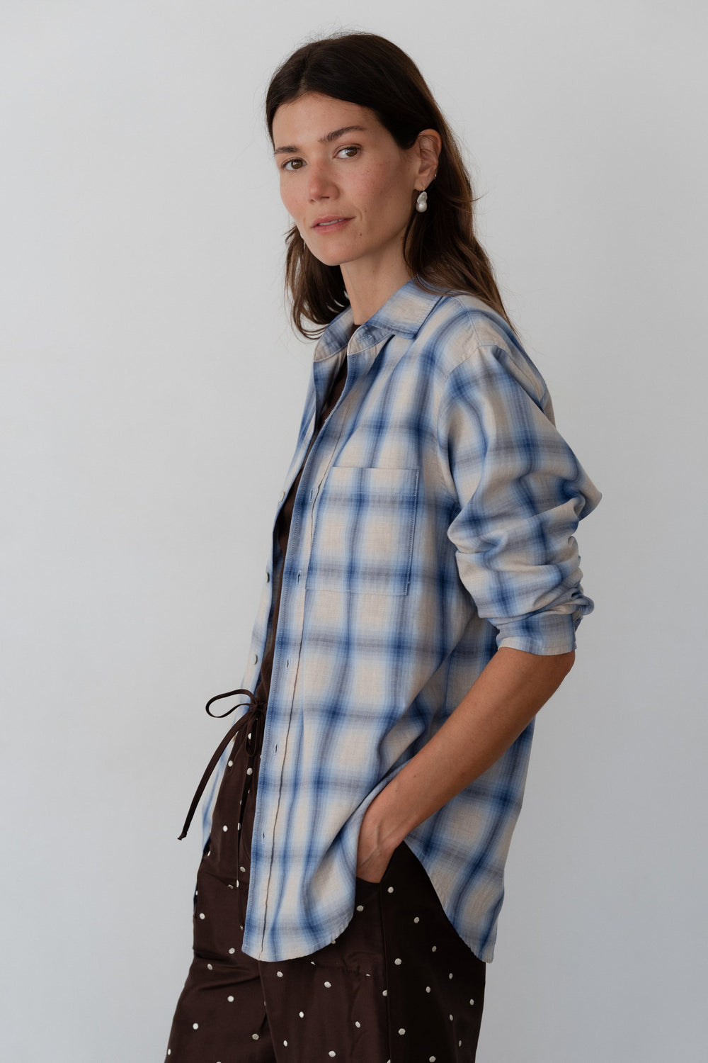 DONNI The Plaid Flannel Shirt - Blueberry