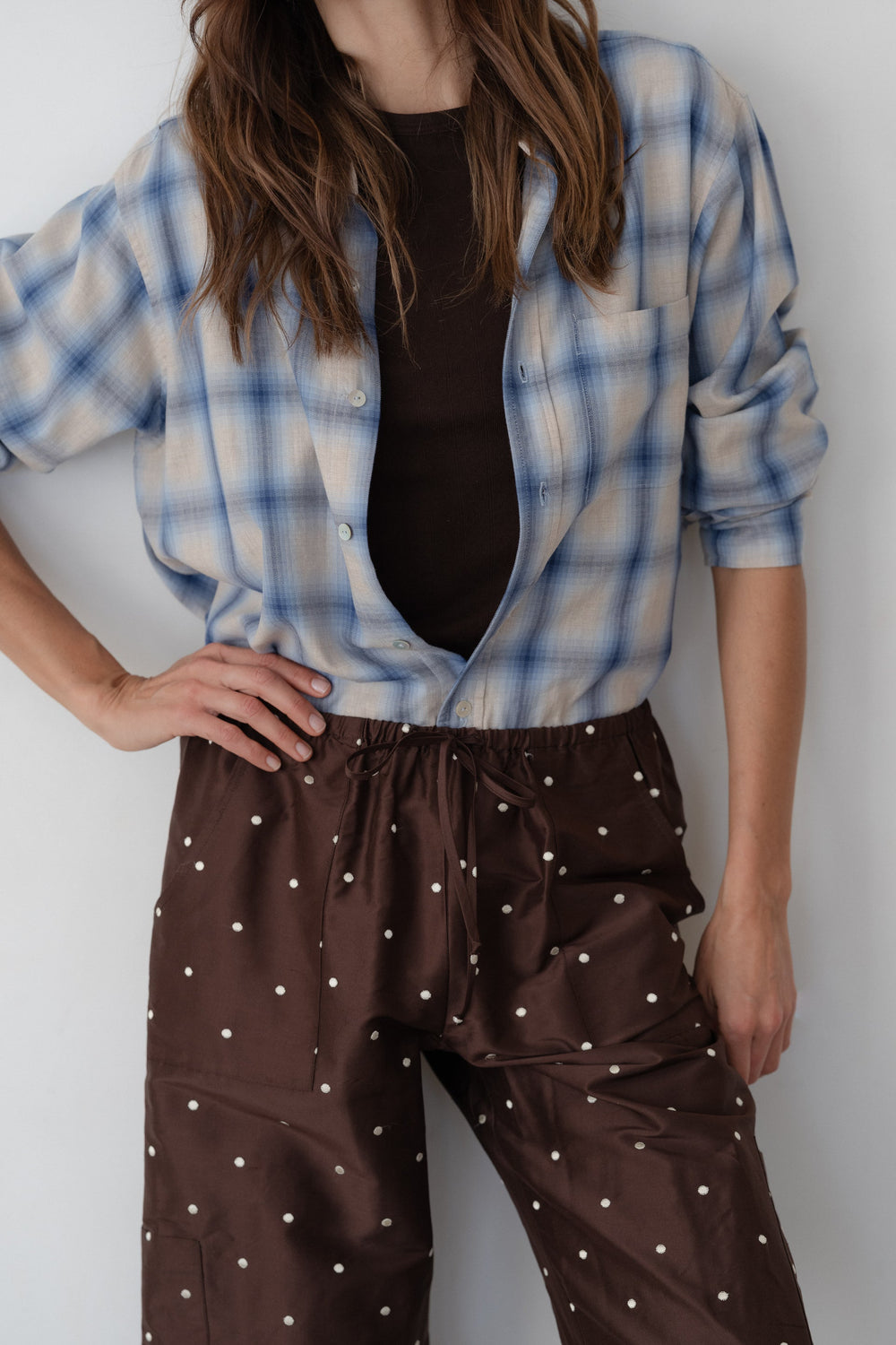 DONNI The Plaid Flannel Shirt - Blueberry