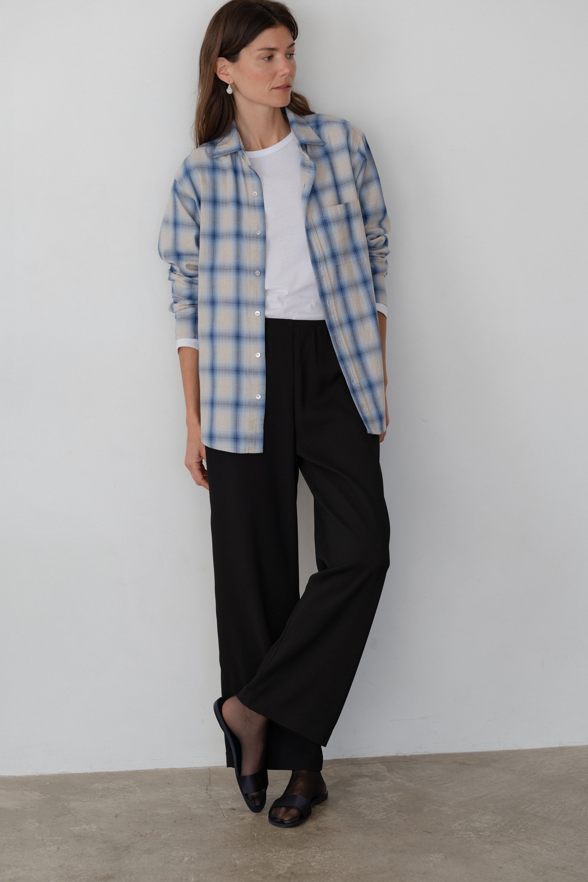 DONNI The Plaid Flannel Shirt - Blueberry