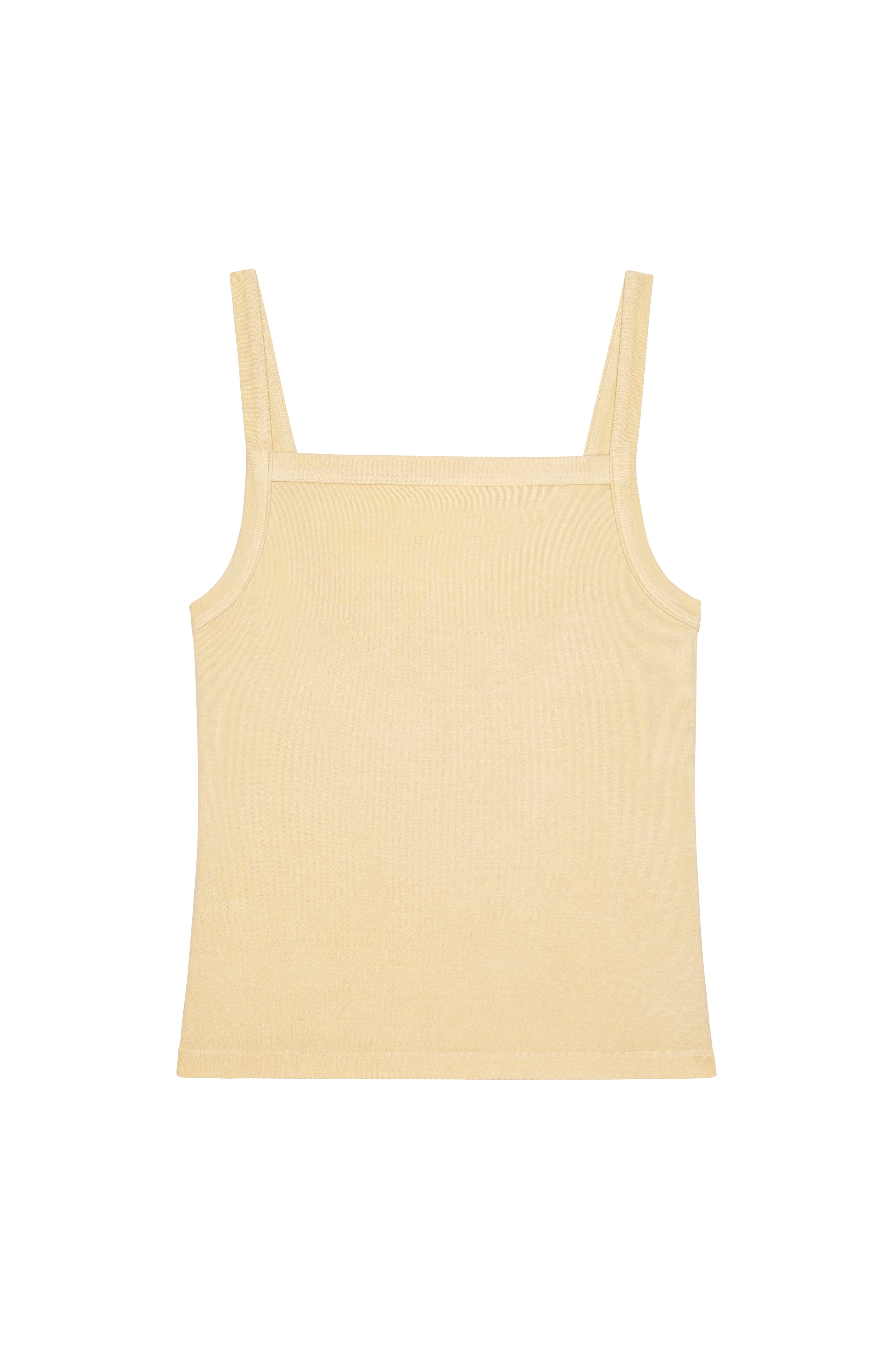 DONNI The Baby Rib Square Neck Tank - Butter