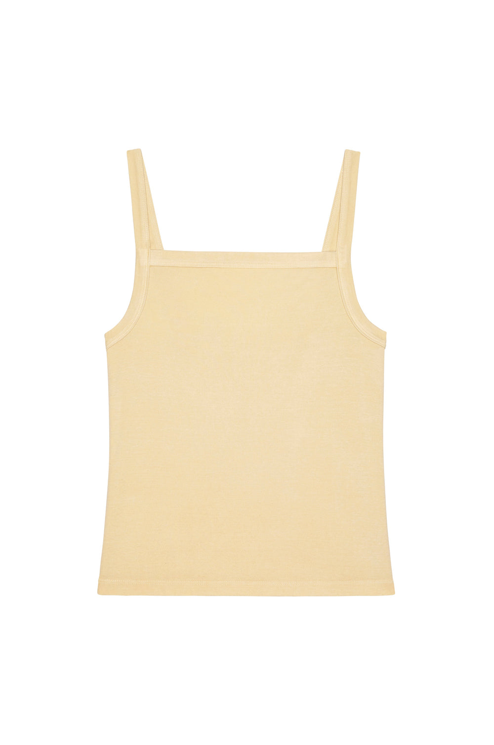 DONNI The Baby Rib Square Neck Tank - Butter