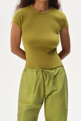 DONNI The Baby Rib Baby Tee - Pistachio