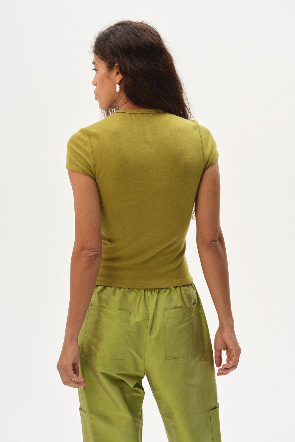 DONNI The Baby Rib Baby Tee - Pistachio