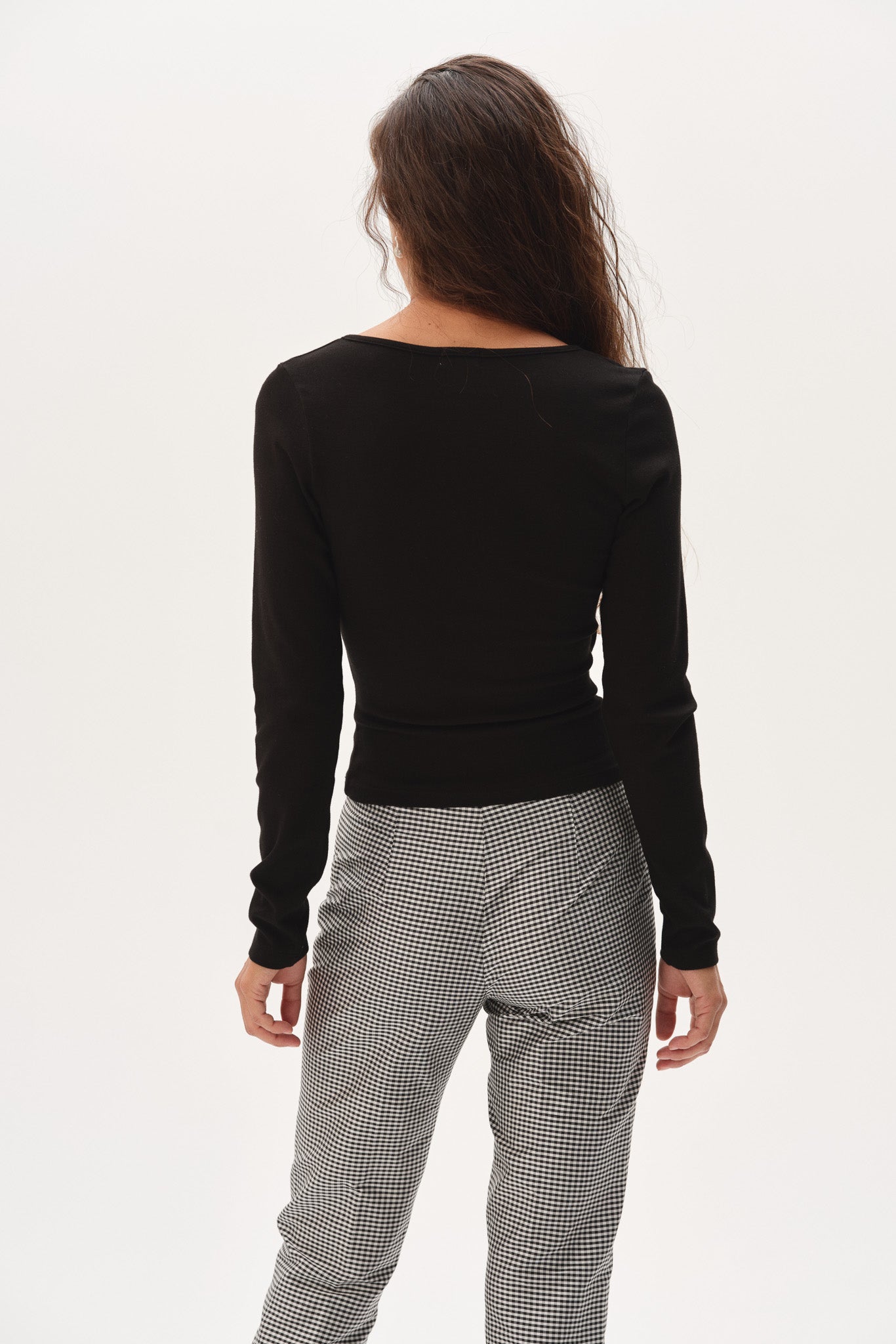 DONNI The Baby Rib Criss Cross Long Sleeve - Jet