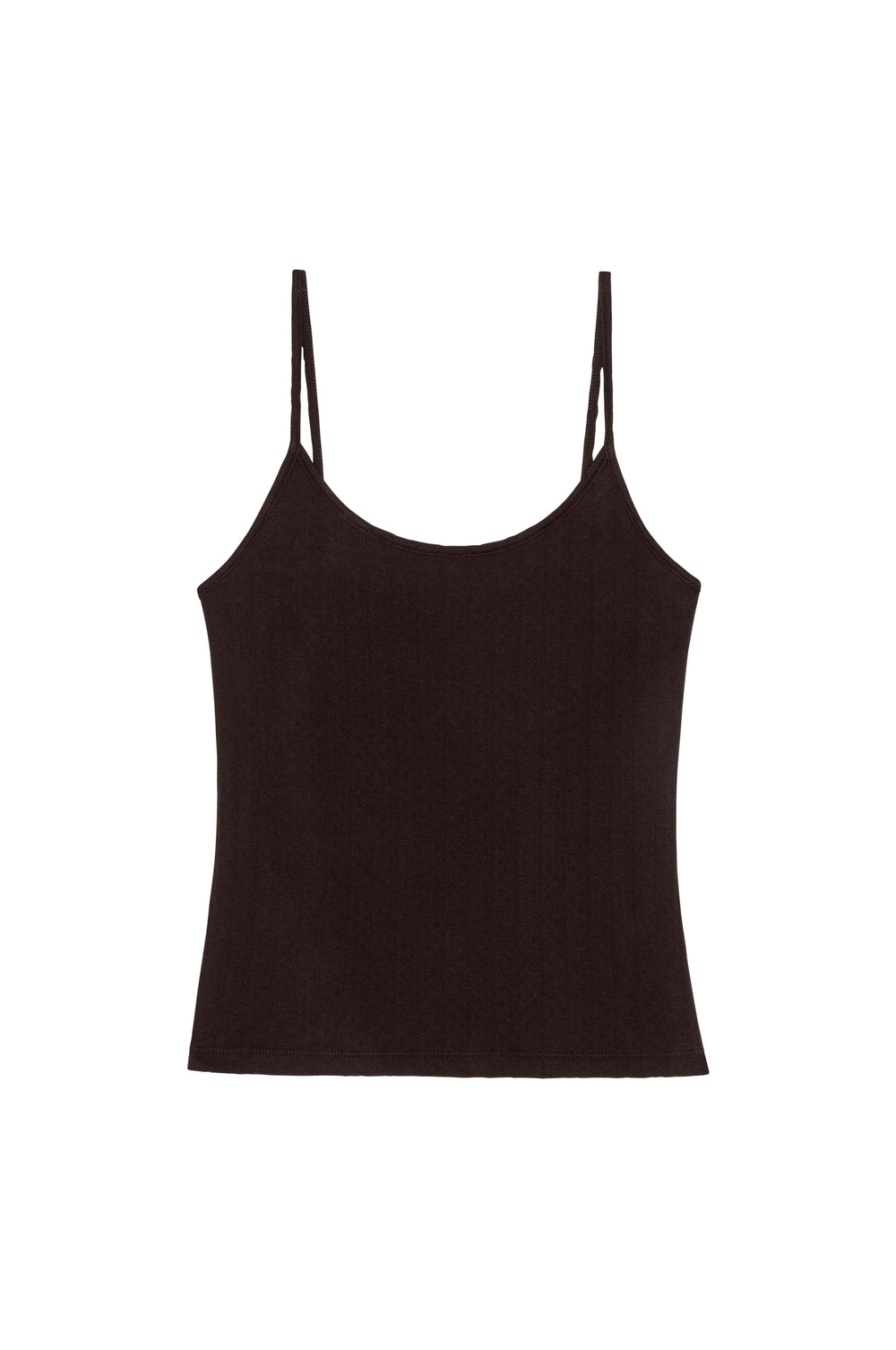 DONNI The Pointelle Cami Tank - Espresso