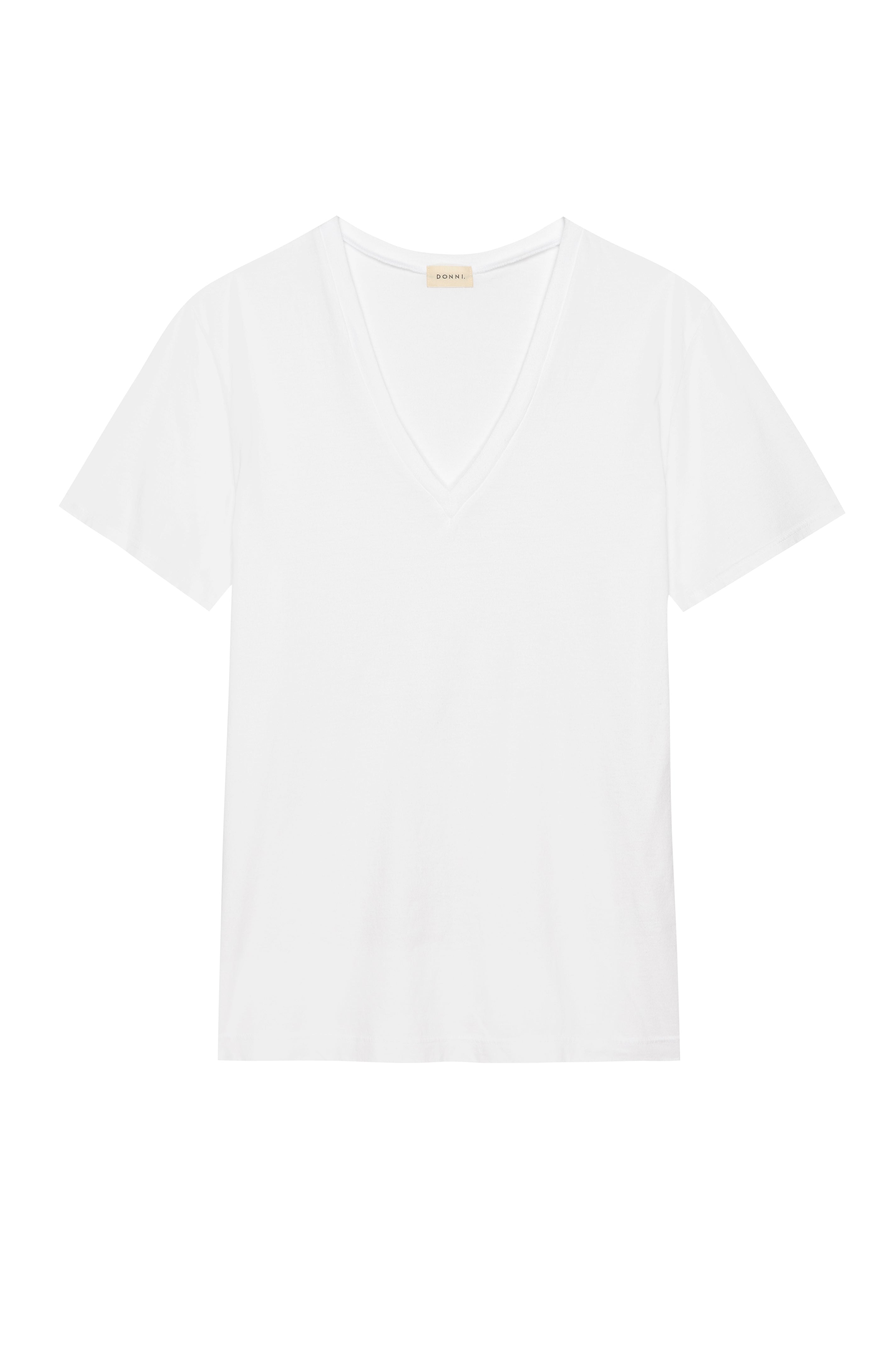 DONNI The Jersey V-Neck Tee - Powder