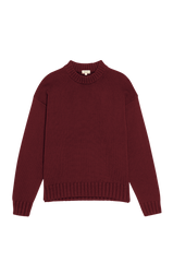 DONNI The Cotton Cashmere Crewneck Sweater - Oxblood