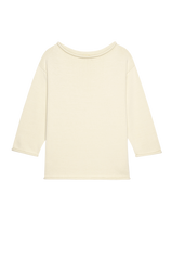 DONNI The Cotton Knit Boat Neck Sweater - Creme