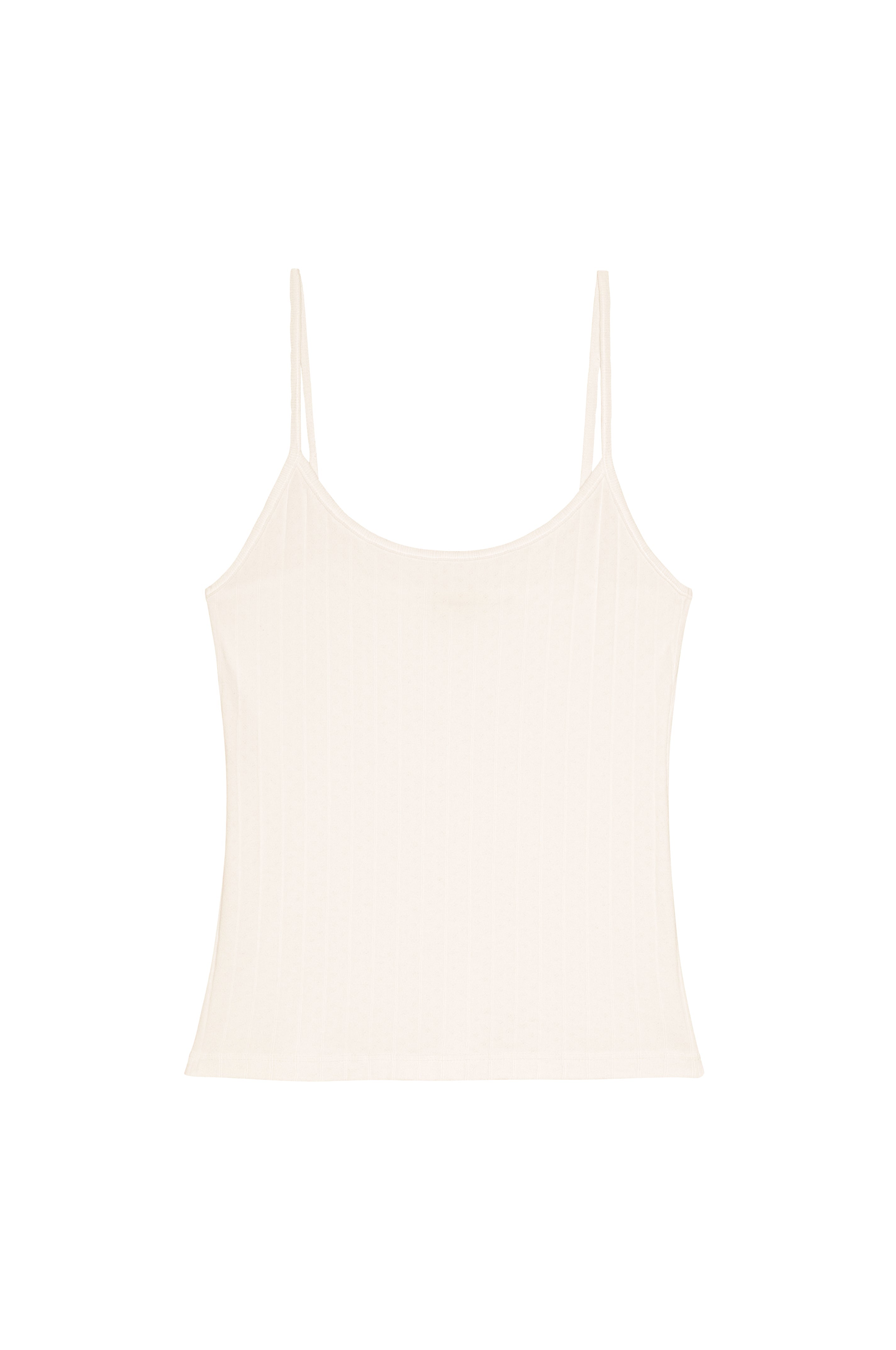 DONNI Creme Pointelle Cami Tank - Creme