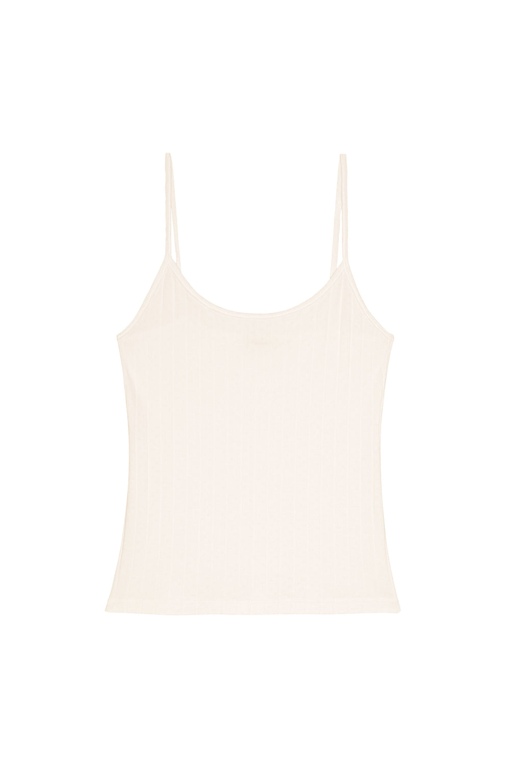 DONNI Creme Pointelle Cami Tank - Creme